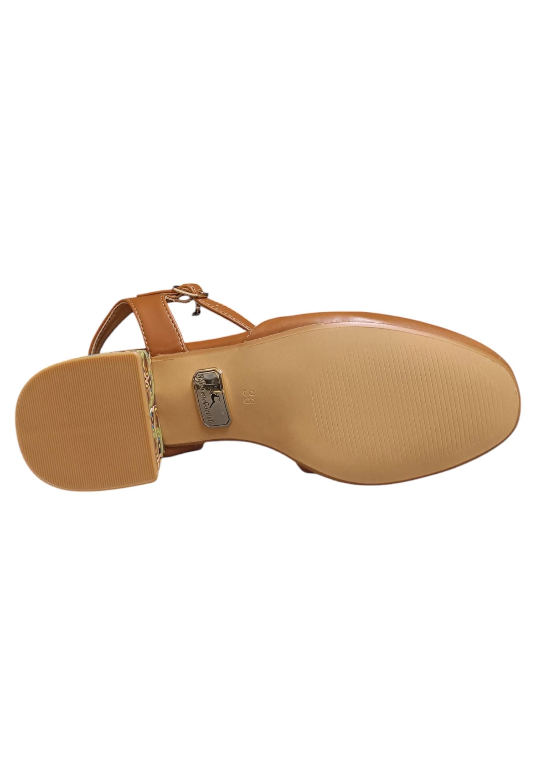 Sandali donna Nazareno Gabrieli cuoio multicolor pelle - Eleganza estiva con fibbia - 5