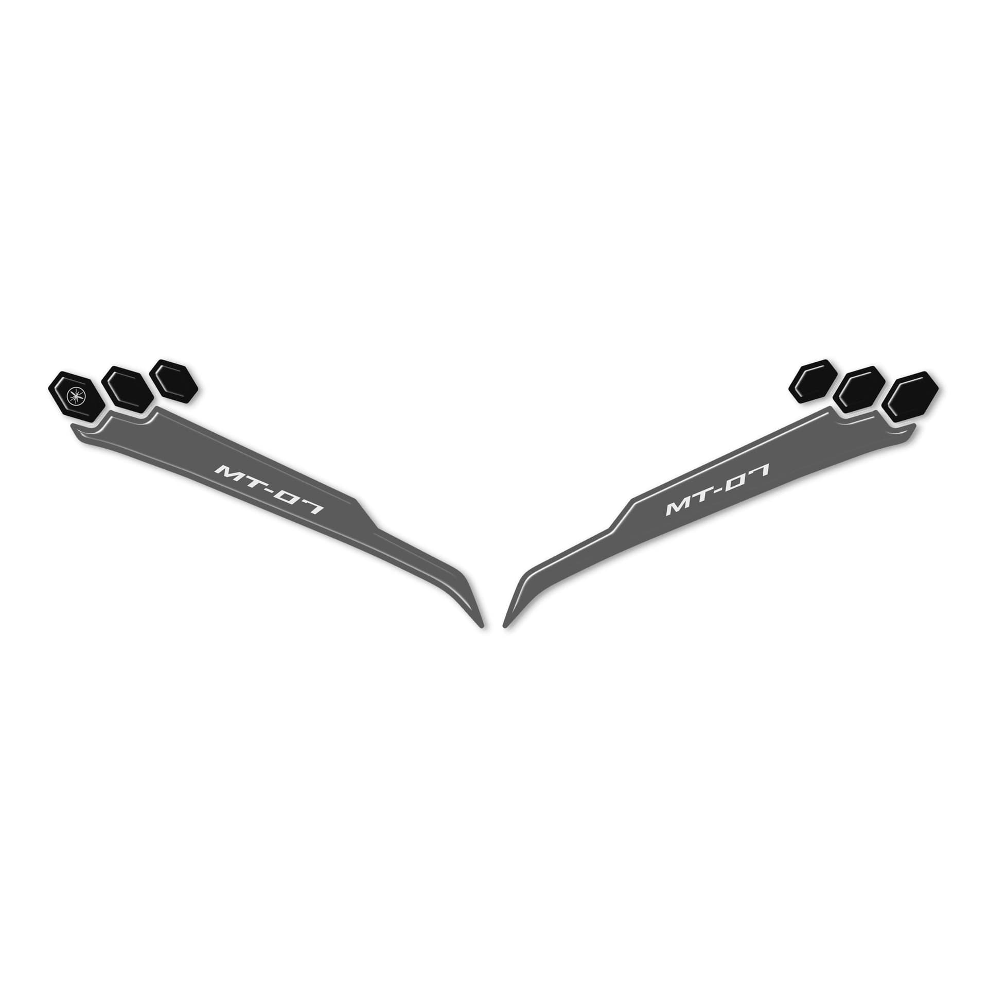 Adesivi 3D Protezioni Muso Frontale moto compatibili con Yamaha MT-07 2025 - 8