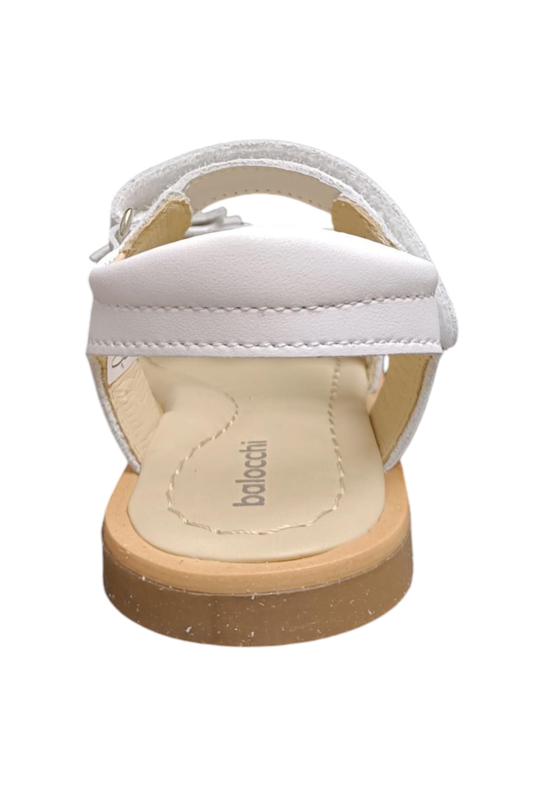 Sandalo bambina Balocchi Ponza bianco pelle - Sandalo da passeggio con velcro in Ballerine Scarpetteria Gica - Trani, commercioVirtuoso.it