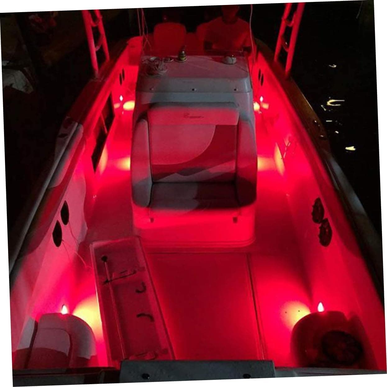 6 LUCI LED FANALINI BARCA YATCH NAVE LUCI MARINE INGOMBRO DECORAZIONE NAVIGAZIONE ROSSO 12-24V IMPERMEABILI POPPA PRUA - 3