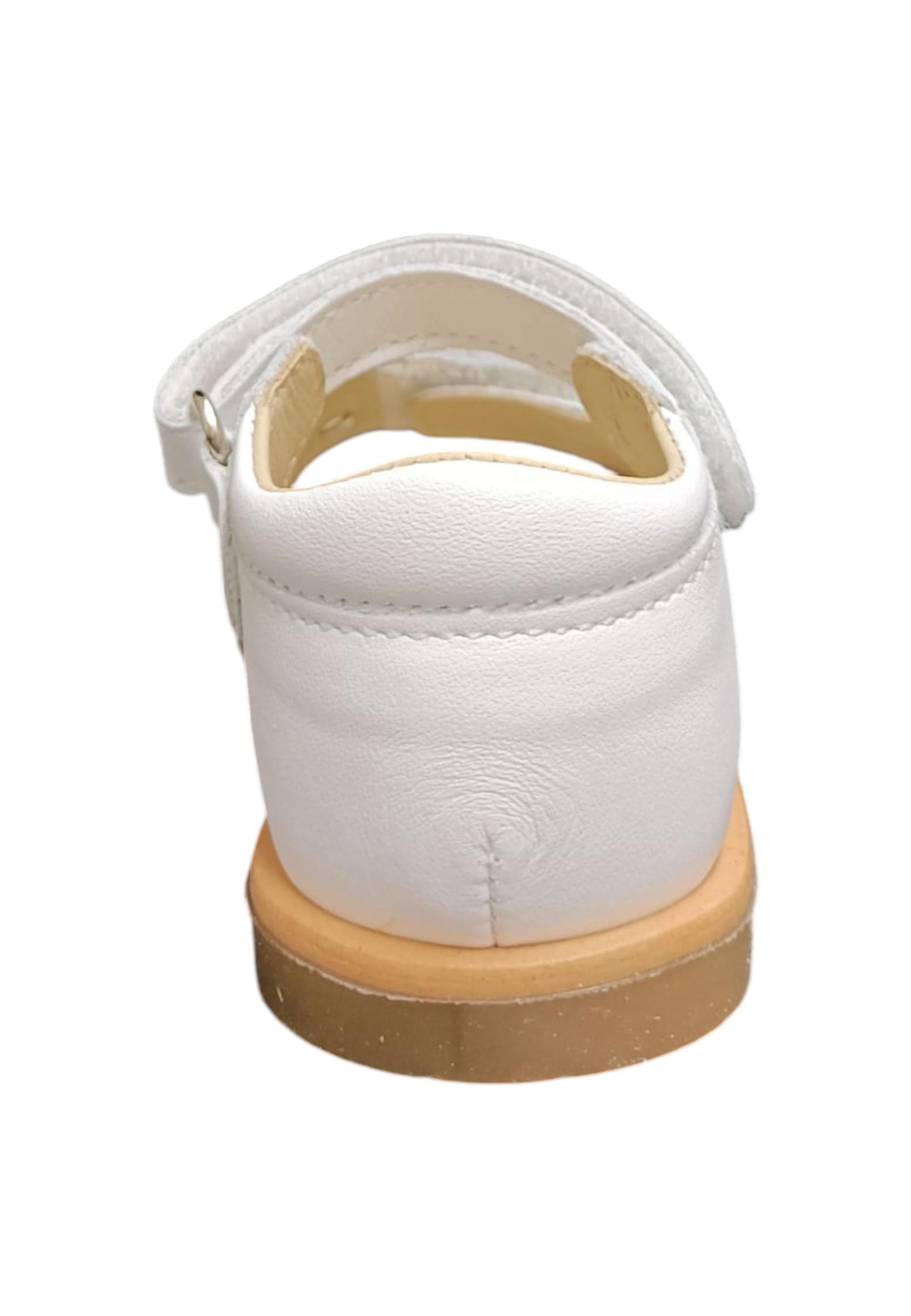 Sandalo bambina Balocchi Paris bianco pelle - Sandalo tallonato primi passi con velcro in Ballerine Scarpetteria Gica - Trani, commercioVirtuoso.it