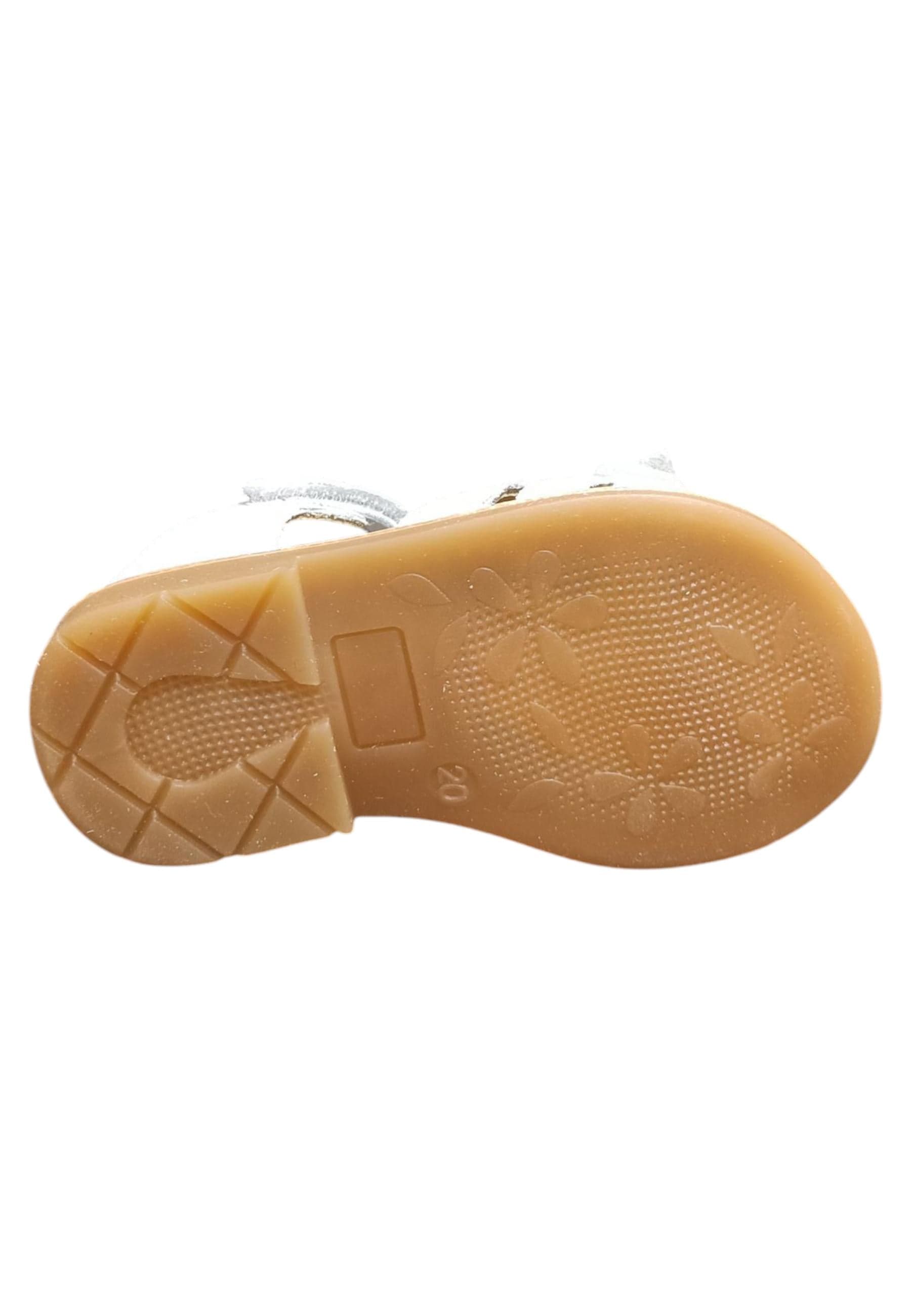 Sandalo bambina Balocchi Paris bianco pelle - Sandalo tallonato primi passi con velcro - 5