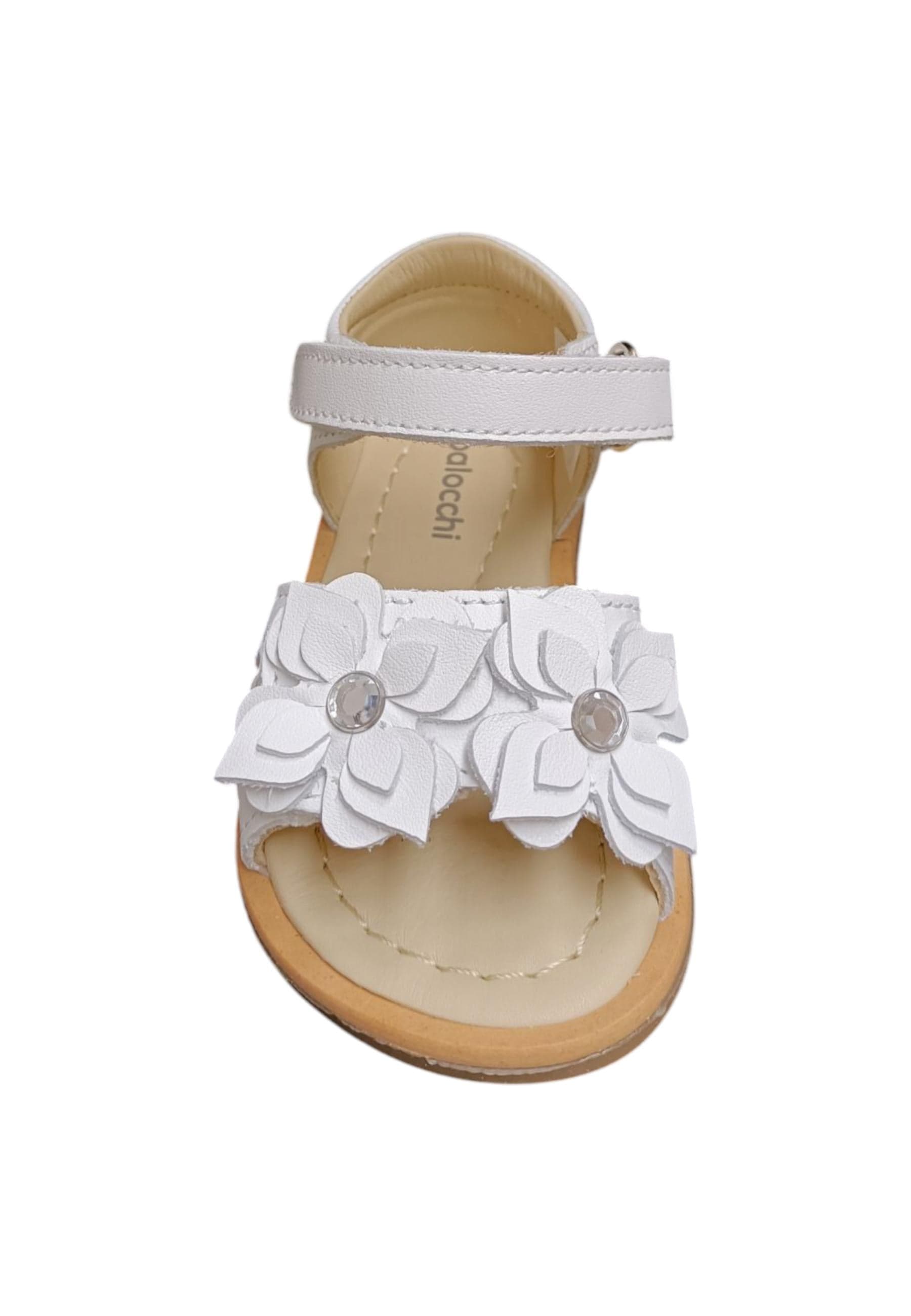 Sandalo bambina Balocchi Paris bianco pelle - Sandalo tallonato primi passi con velcro in Ballerine Scarpetteria Gica - Trani, commercioVirtuoso.it