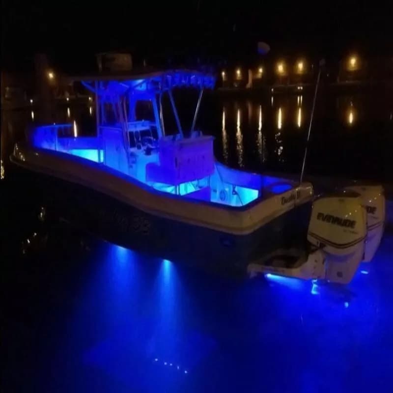 6 FANALINI BLU LUCI LED BARCA YATCH NAVE 12-24V LUCI MARINE DI NAVIGAZIONE IMPERMEABILI POPPA PRUA - 4
