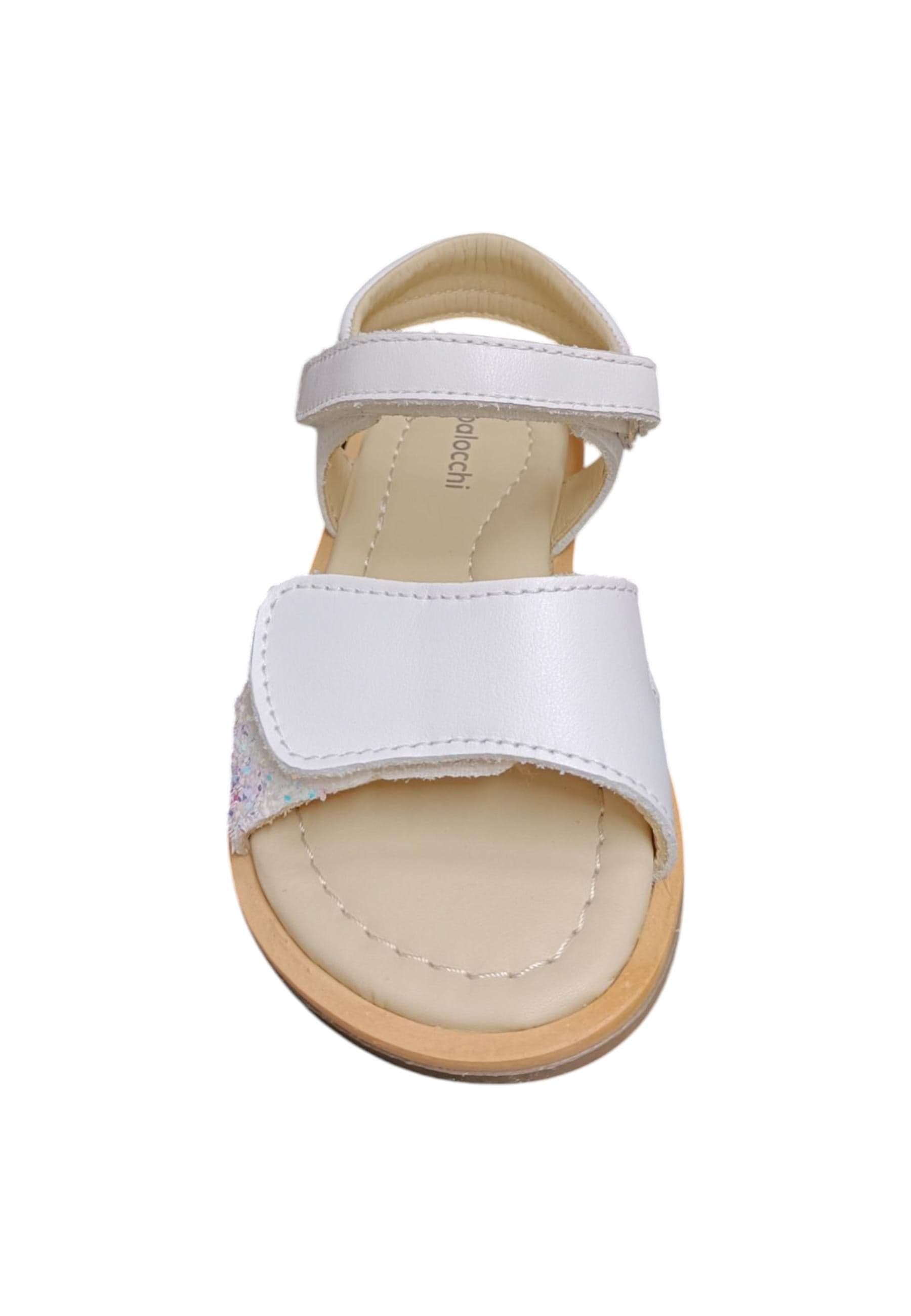 Sandalo bambina Balocchi Ponza bianco pelle - Sandalo da passeggio con velcro in Ballerine Scarpetteria Gica - Trani, commercioVirtuoso.it