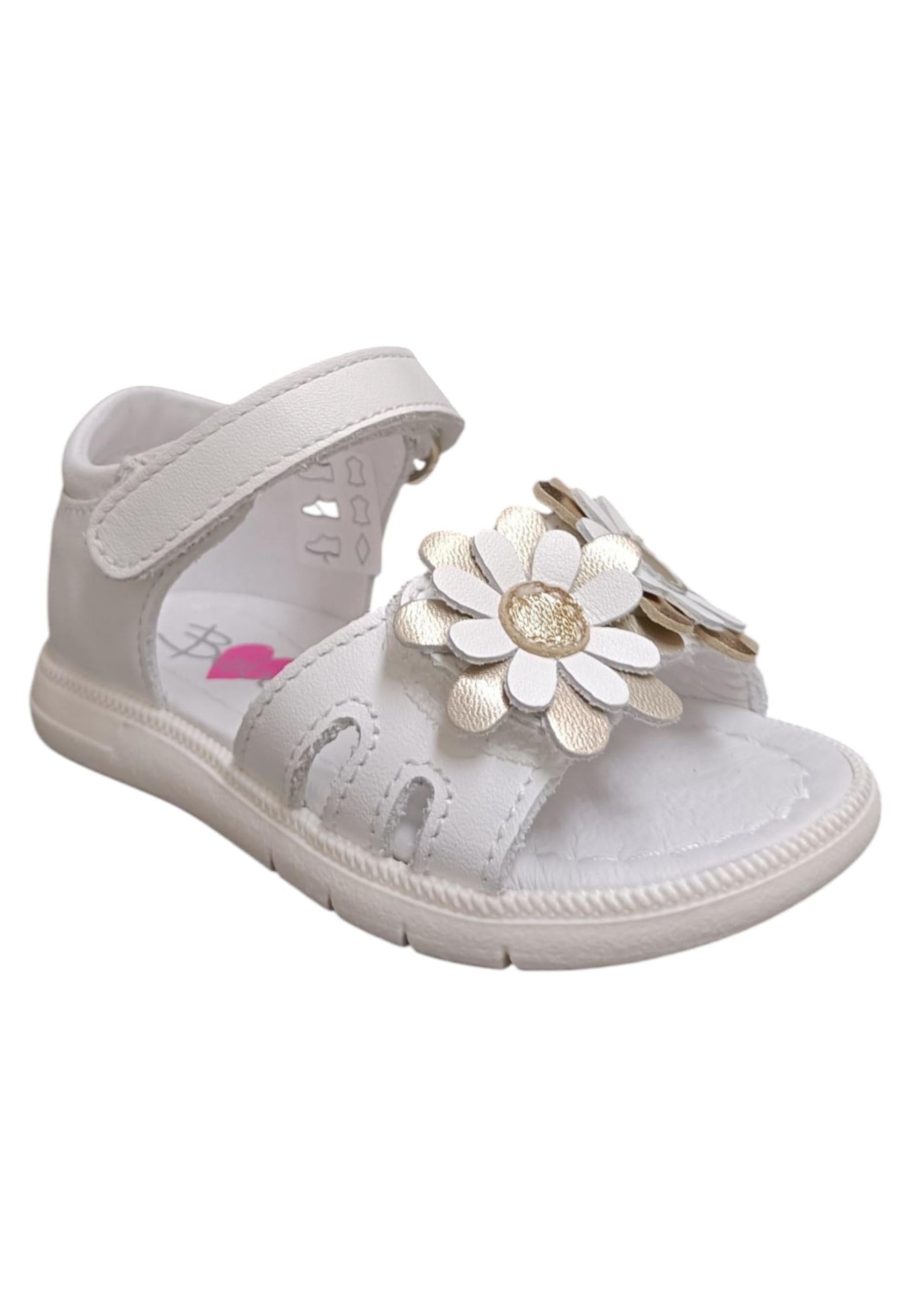 Sandalo bambina Balocchi Paris bianco pelle - Sandalo tallonato primi passi con velcro in Ballerine Scarpetteria Gica - Trani, commercioVirtuoso.it