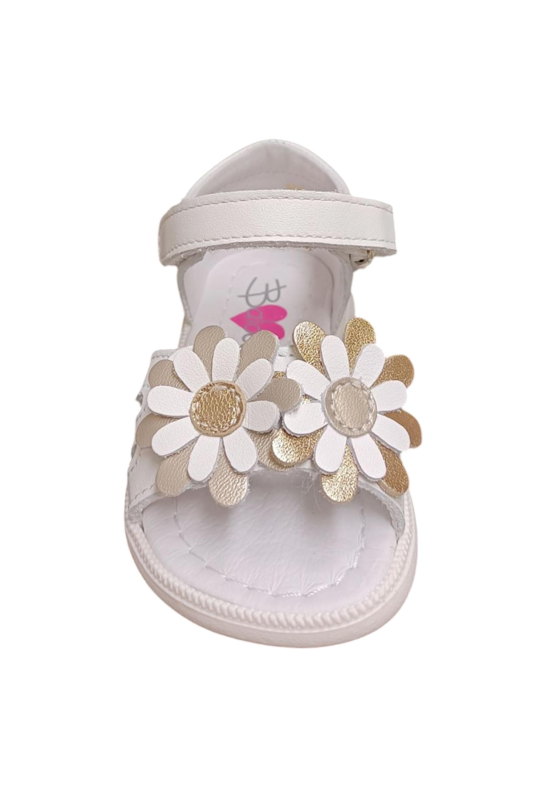 Sandalo bambina Balocchi Paris bianco pelle - Sandalo tallonato primi passi con velcro in Ballerine Scarpetteria Gica - Trani, commercioVirtuoso.it