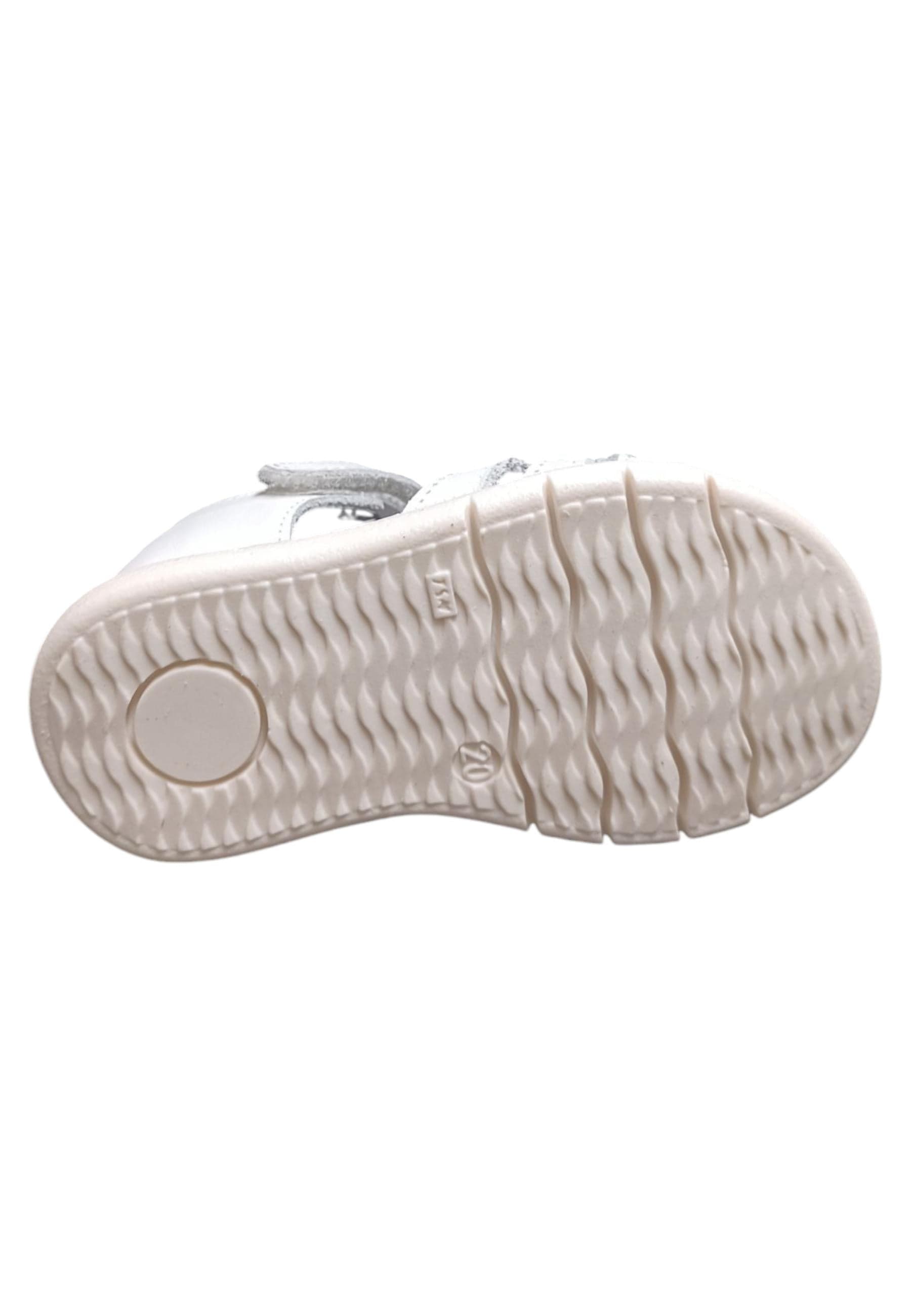 Sandalo bambina Balocchi Paris bianco pelle - Sandalo tallonato primi passi con velcro in Ballerine Scarpetteria Gica - Trani, commercioVirtuoso.it