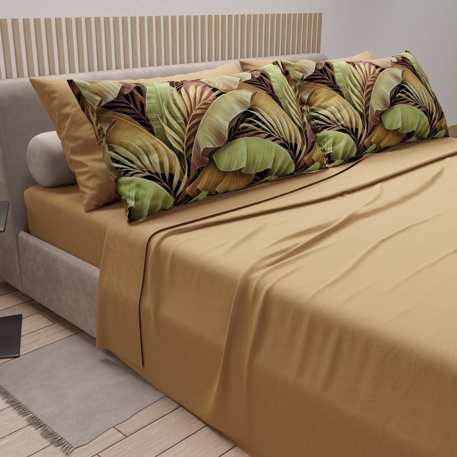 Completo lenzuola matrimoniale in puro cotone con 4 federe – Mod. 17 Hessense - 2