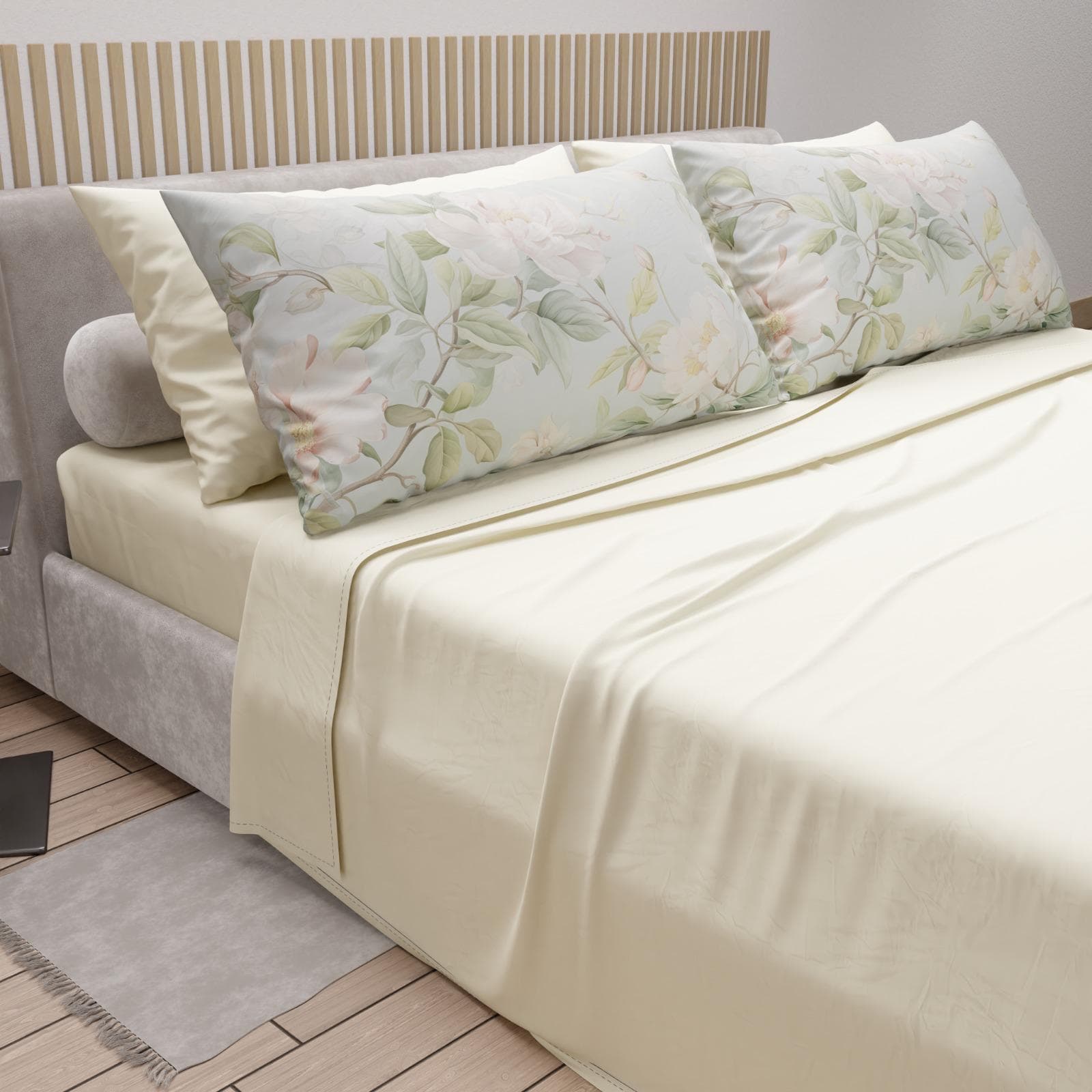 Completo lenzuola matrimoniale in puro cotone con 4 federe – Mod. 12 Hessense - 2
