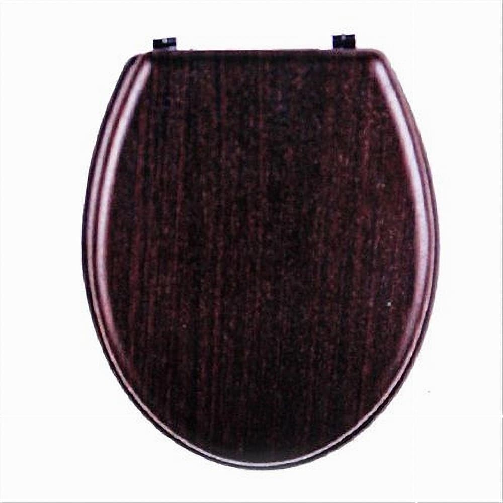 COPRIWATER UNIVERSALE IN LEGNO MDF TAVOLETTA BAGNO WC CERNIERE LEGNO SCURO 52947A - 3