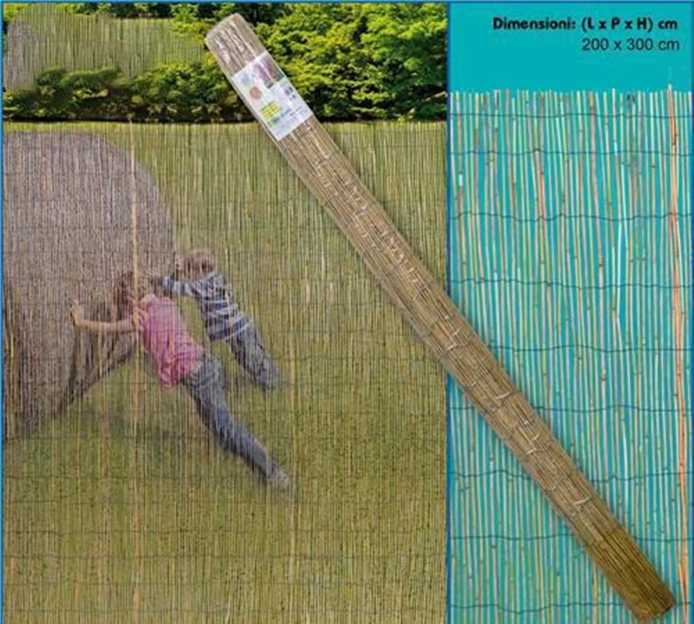 ARELLA CON CANNETTE IN BAMBU' 200X300CM CANNICCIO OMBREGGIANTE RECINZIONE GIARDINO 03776 - 12