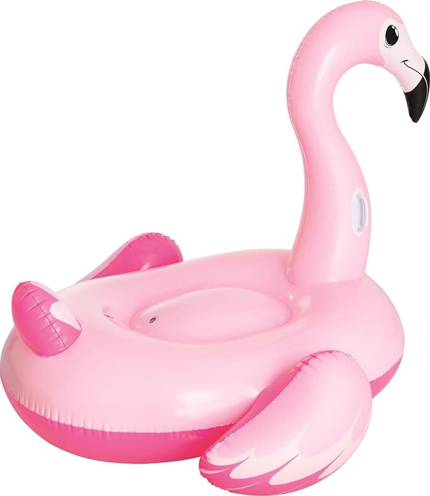 FENICOTTERO GONFIABILE 191X178CM CAVALCABILE CON MANIGLIE ESTATE PISCINA MARE 016103 - 12