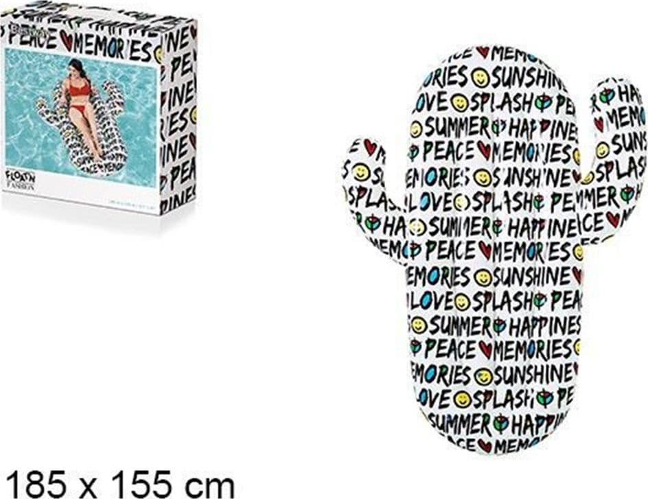 MATERASSO GONFIABILE GALLEGGIANTE FORMA CACTUS CON CITAZIONI ESTATE 185X155CM 016169 - 7
