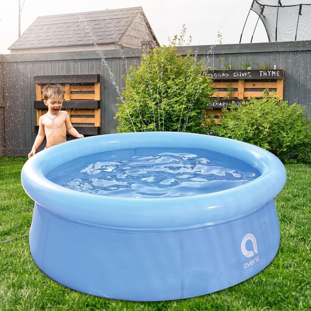 PISCINA ANELLO GONFIABILE PER FAMIGLIA 168X51CM FUORI TERRA ESTERNI CORTILE 016179 - 6