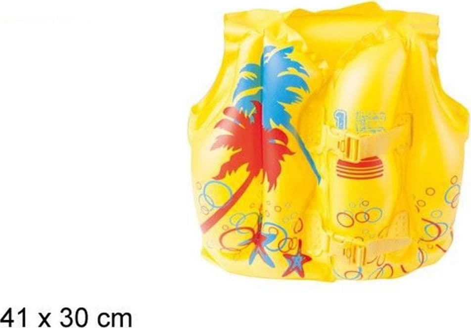 GIUBBOTTO GIUBBETTO SALVAGENTE GONFIABILE TROPICALE 41X30CM PER BAMBINI 3-6 ANNI 016107 - 3
