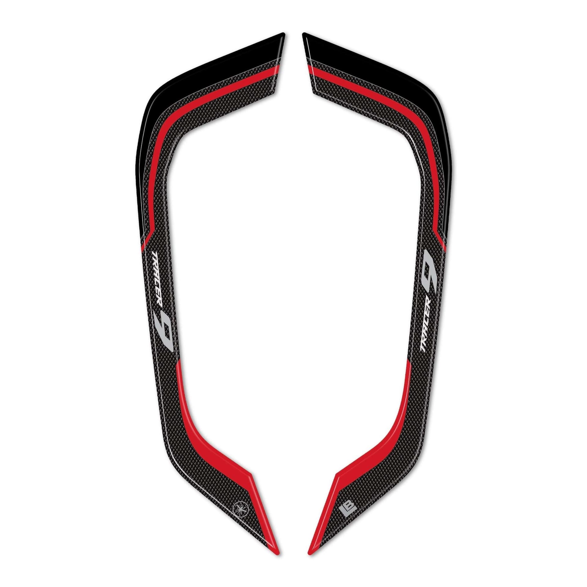Adesivi 3D Protezioni Maniglie Passeggero compatibili con Yamaha Tracer 9 2025 - 8