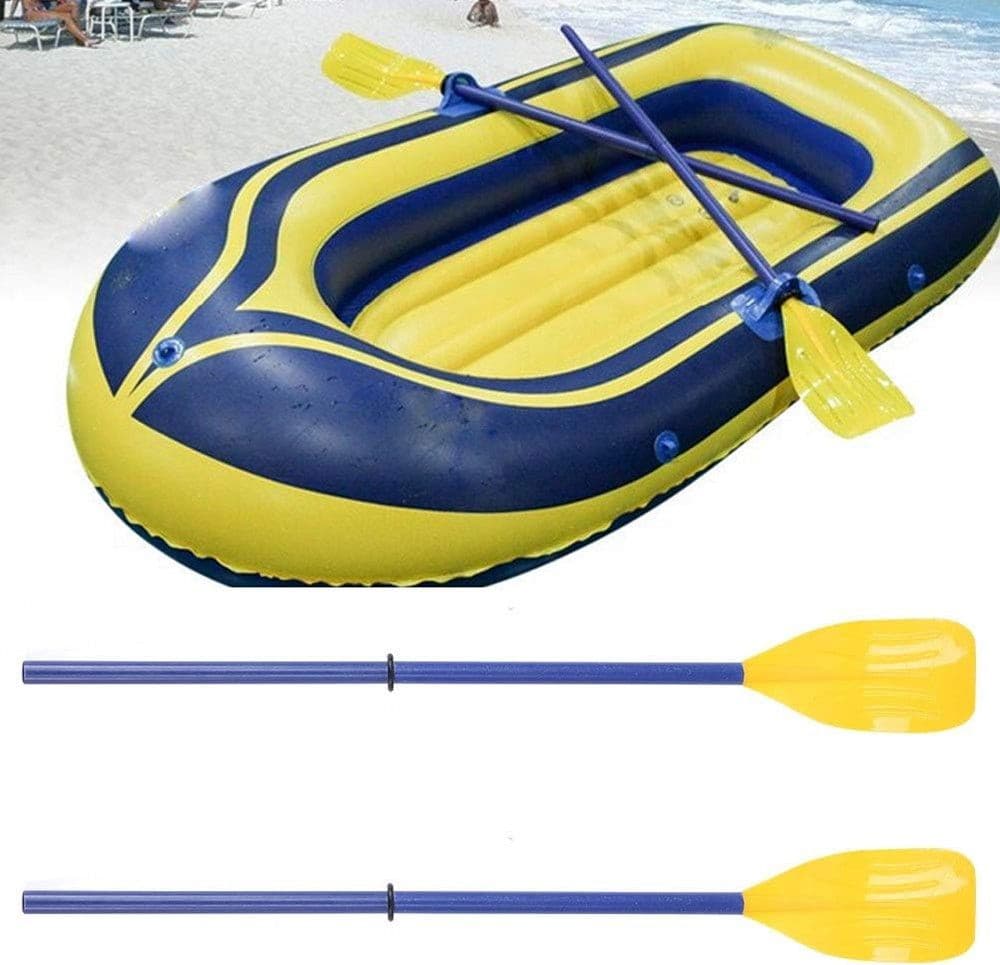 COPPIA REMI DI PLASTICA PAGAIA PER BARCA CANOA CANOTTAGGIO KAYAING 124 CM 017539 - 7