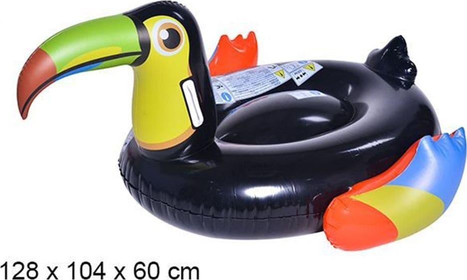 GONFIABILE FORMA DI TUCANO MATERASSO GALLEGGIANTE PISCINA SPIAGGIA 128X104X60CM 016142 - 9