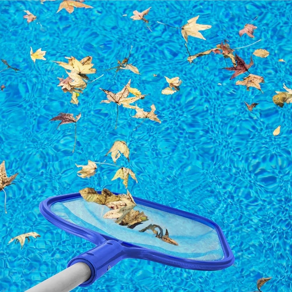 RETINO PER PISCINA CON MANICO ESTENSIBILE 185X30CM STRUMENTO PULIZIA FOGLIE 017544 - 6