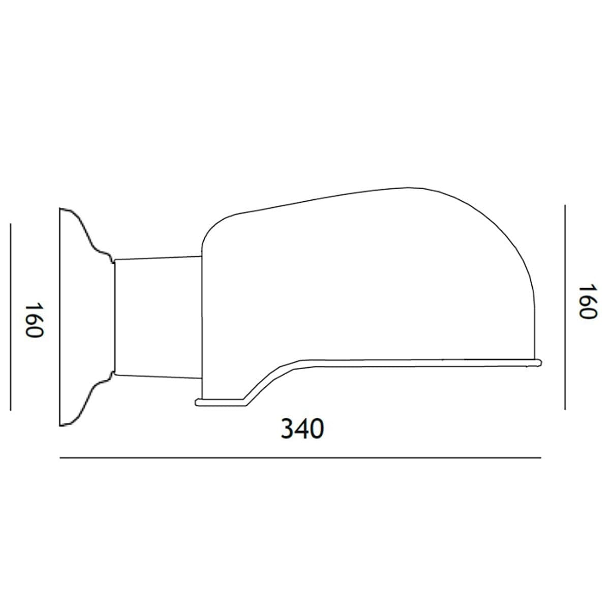 Applique esterno Toscot BISTRO 1182 IP44 E27 LED terracotta artigianale lampada parete giardino - 6