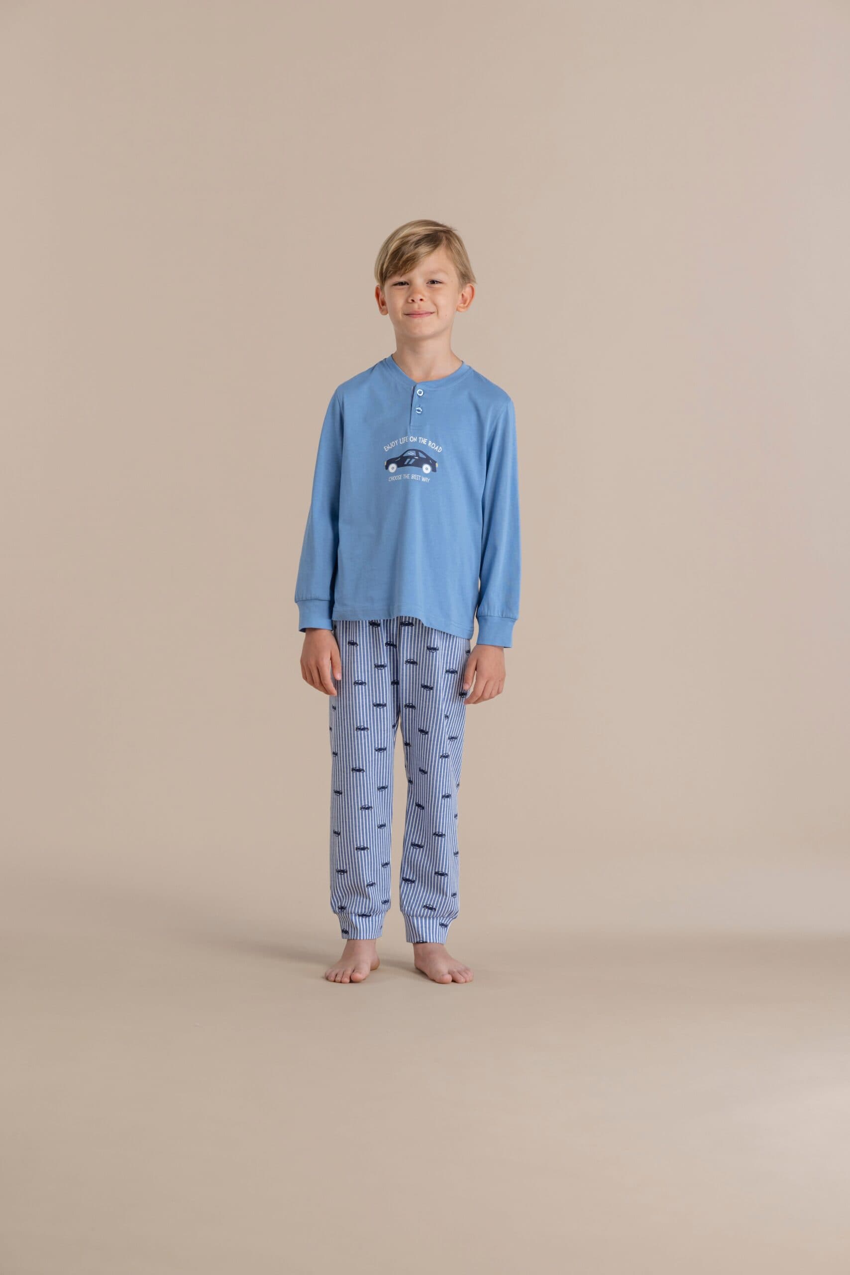 Pigiama bambino in cotone manica lunga e pantalone lungo - Noi di notte 2482 - 2