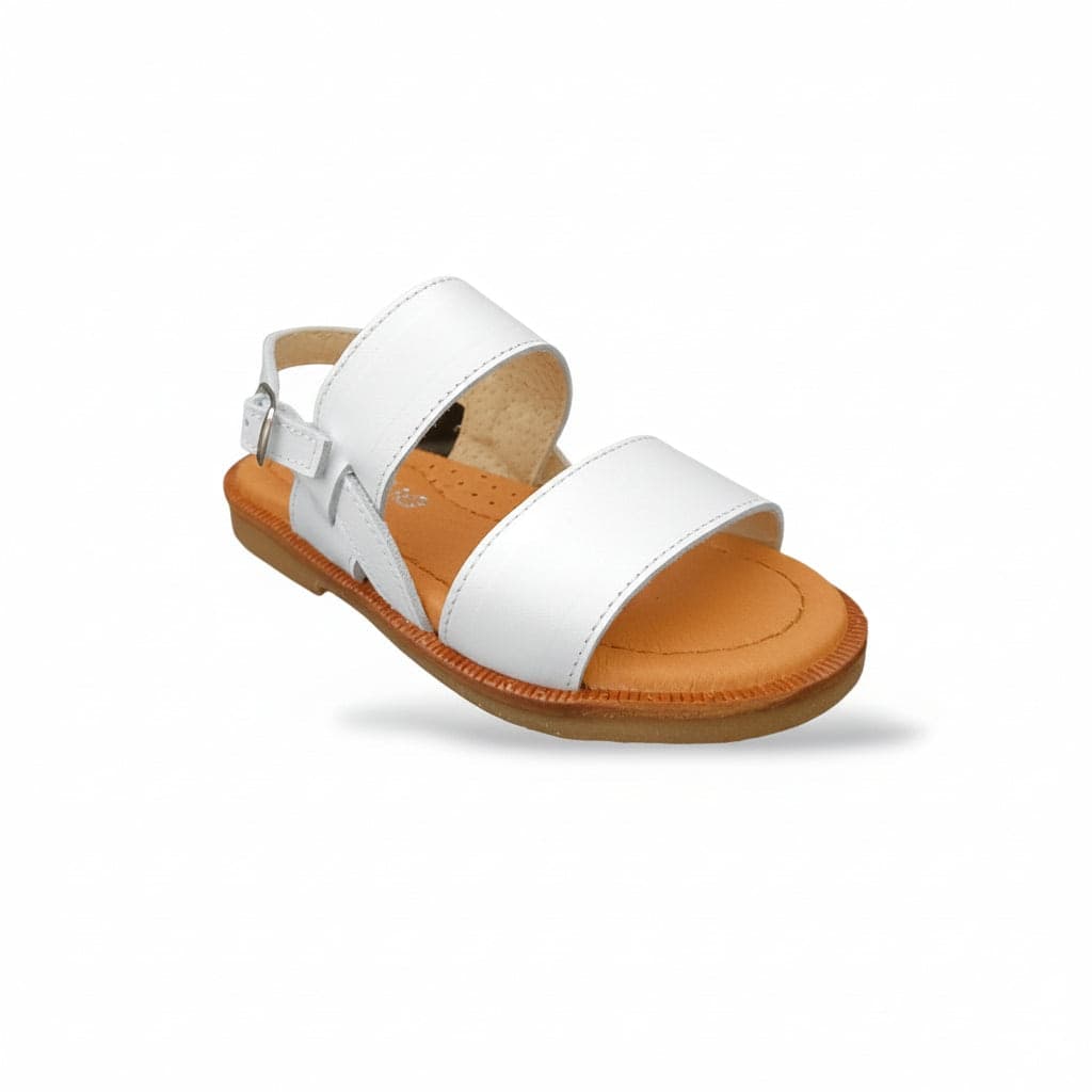 Sandalo bambino Panyno Horma bianco pelle - Sandalo tallonato da passeggio con fibbia in Ballerine Scarpetteria Gica - Trani, commercioVirtuoso.it
