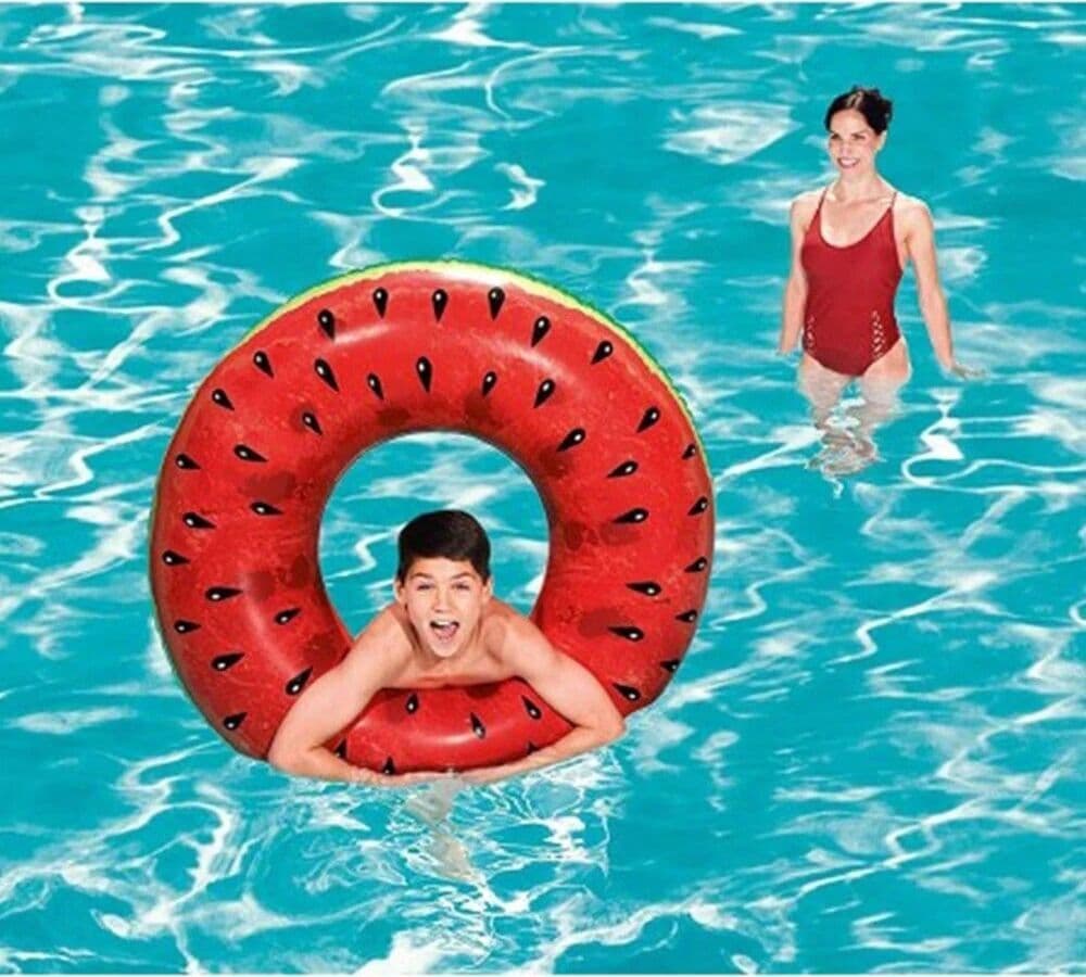 CIAMBELLA GALLEGGIANTE SALVAGENTE GONFIABILE MARE PISCINA FORMA ANGURIA ANANAS 019960 - 7
