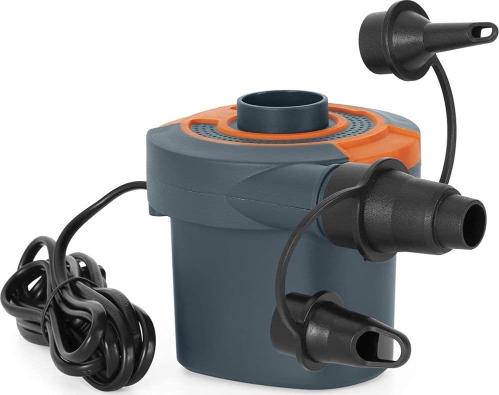 POMPA AD ARIA ELETTRICA DI GONFIAGGIO CON ADATTATORI PER VALVOLE 220V PORTATILE 020053 - 3