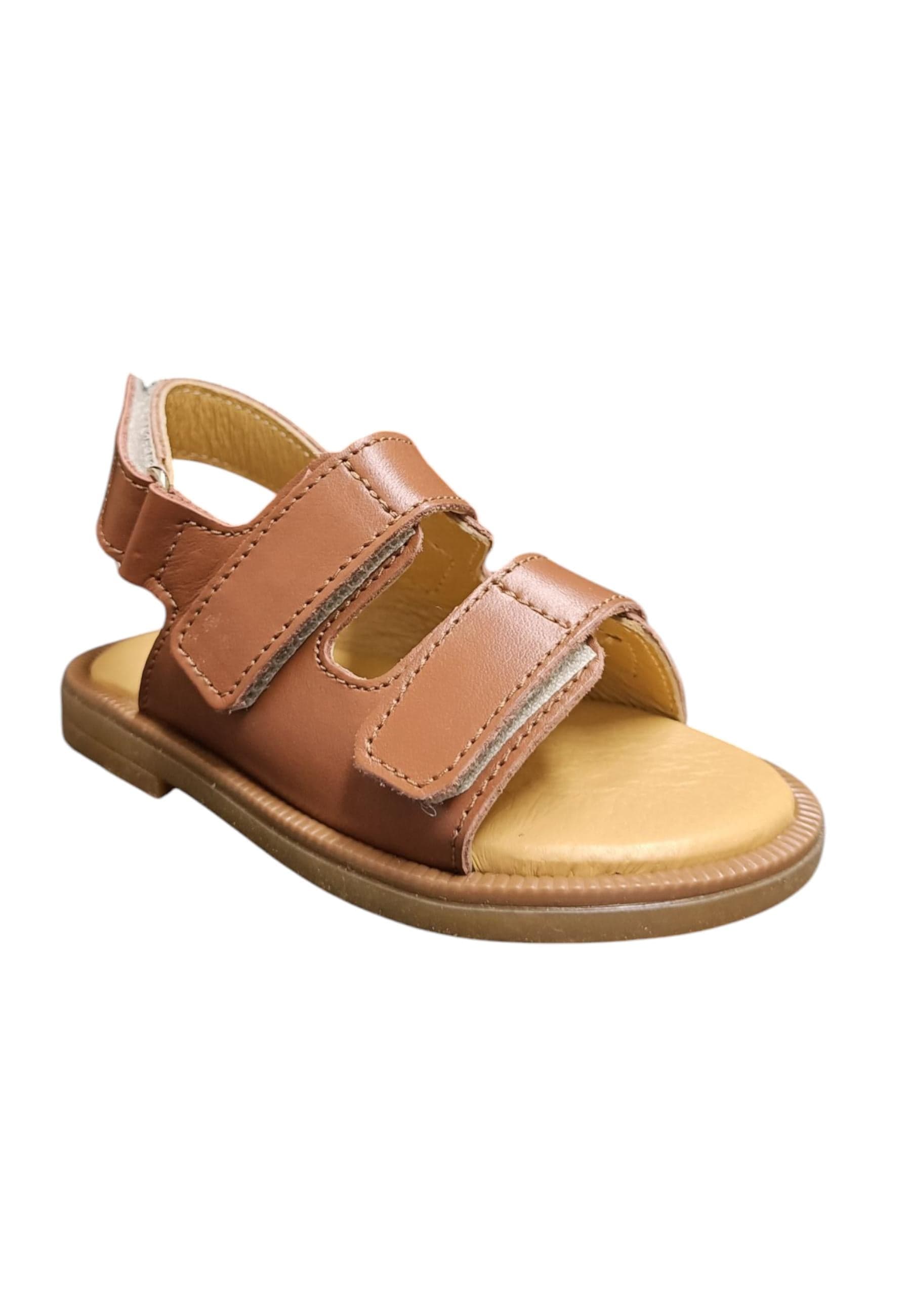 Sandalo bambino Platis Open Classic cuoio pelle - Sandalo da passeggio con velcro in Sandali Scarpetteria Gica - Trani, commercioVirtuoso.it