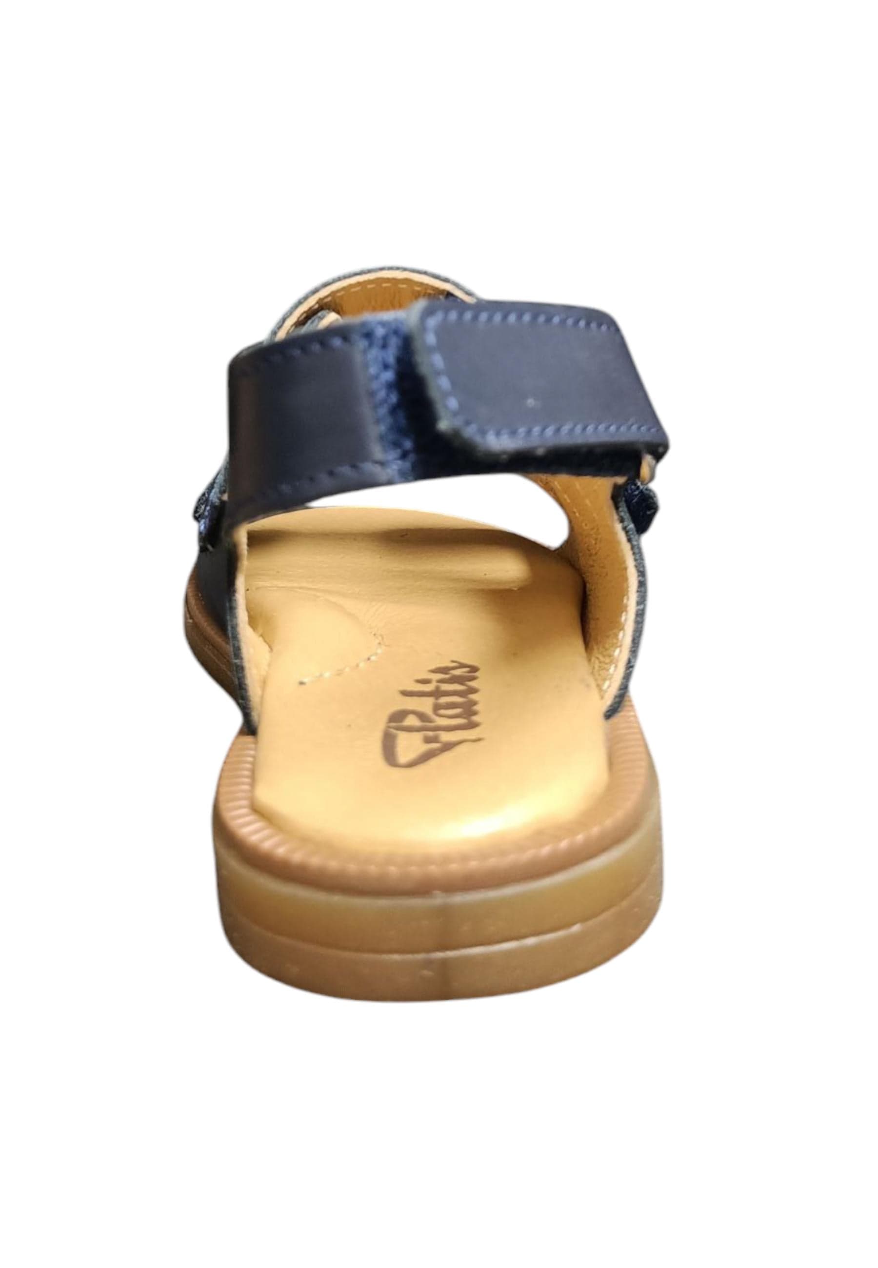 Sandalo bambino Platis Open Classic blue pelle - Sandalo da passeggio con velcro in Sandali Scarpetteria Gica - Trani, commercioVirtuoso.it