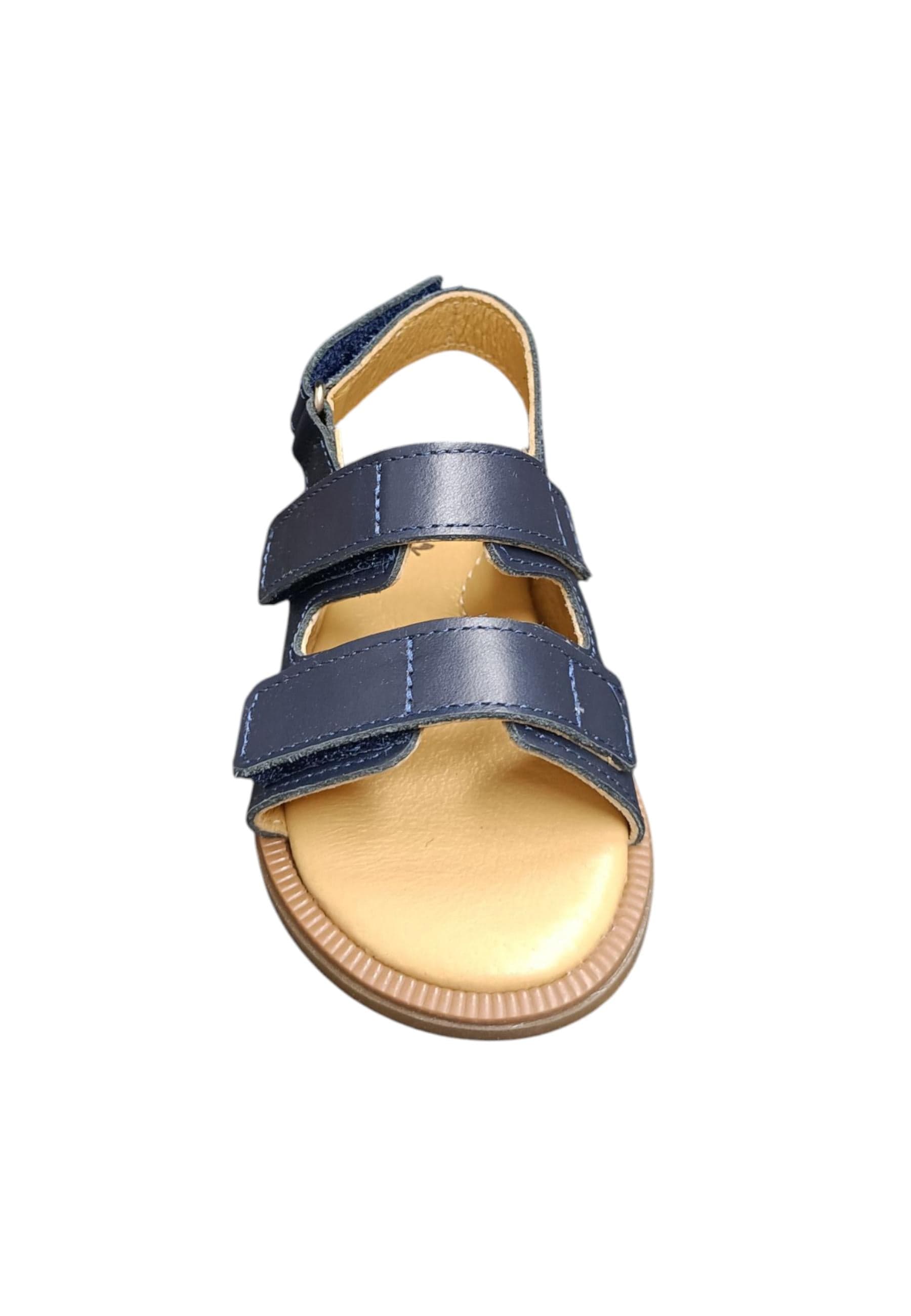 Sandalo bambino Platis Open Classic blue pelle - Sandalo da passeggio con velcro in Sandali Scarpetteria Gica - Trani, commercioVirtuoso.it