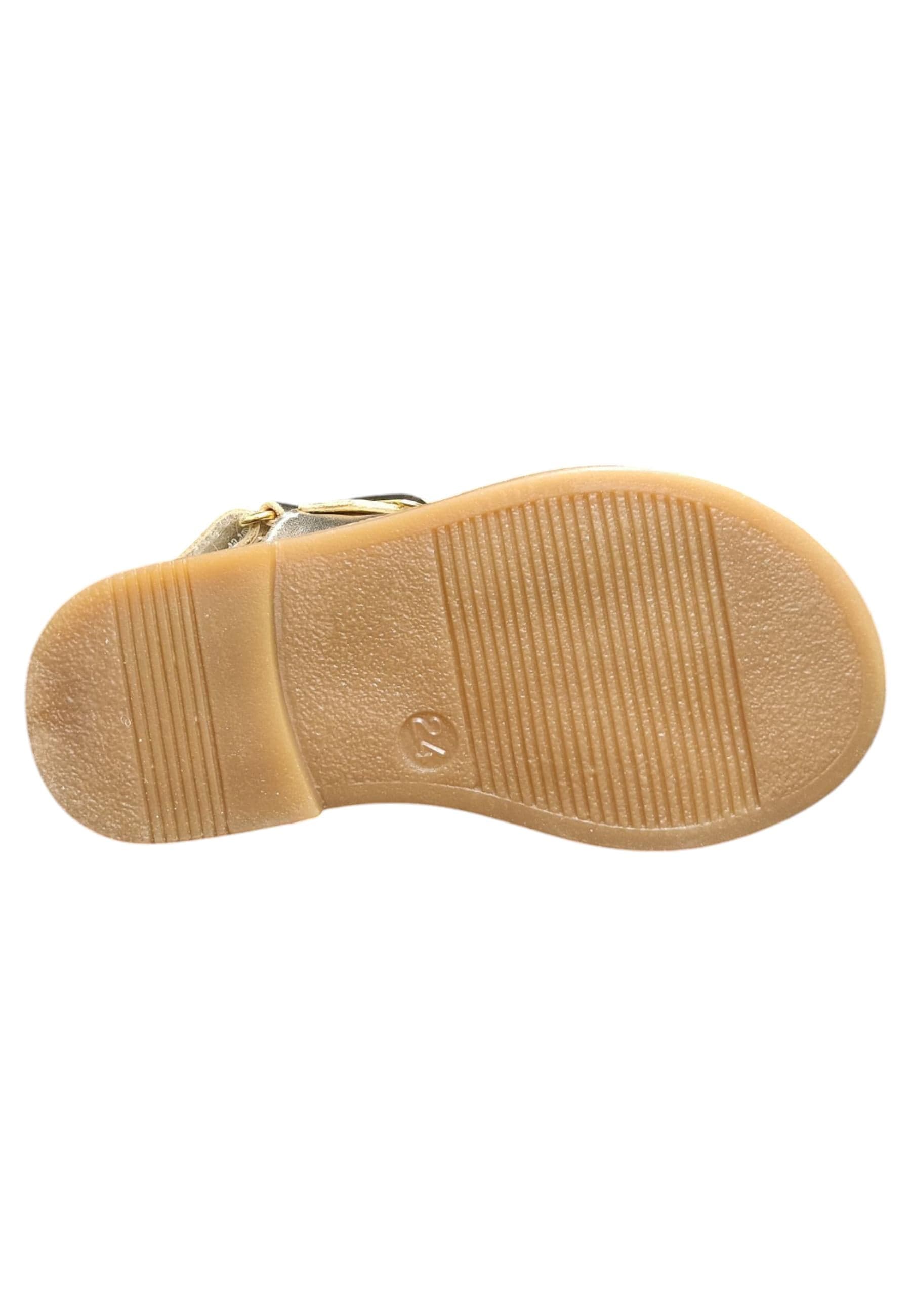 Sandalo bambina Platis Open Classic dorato laminato - Sandalo da passeggio con velcro - 5