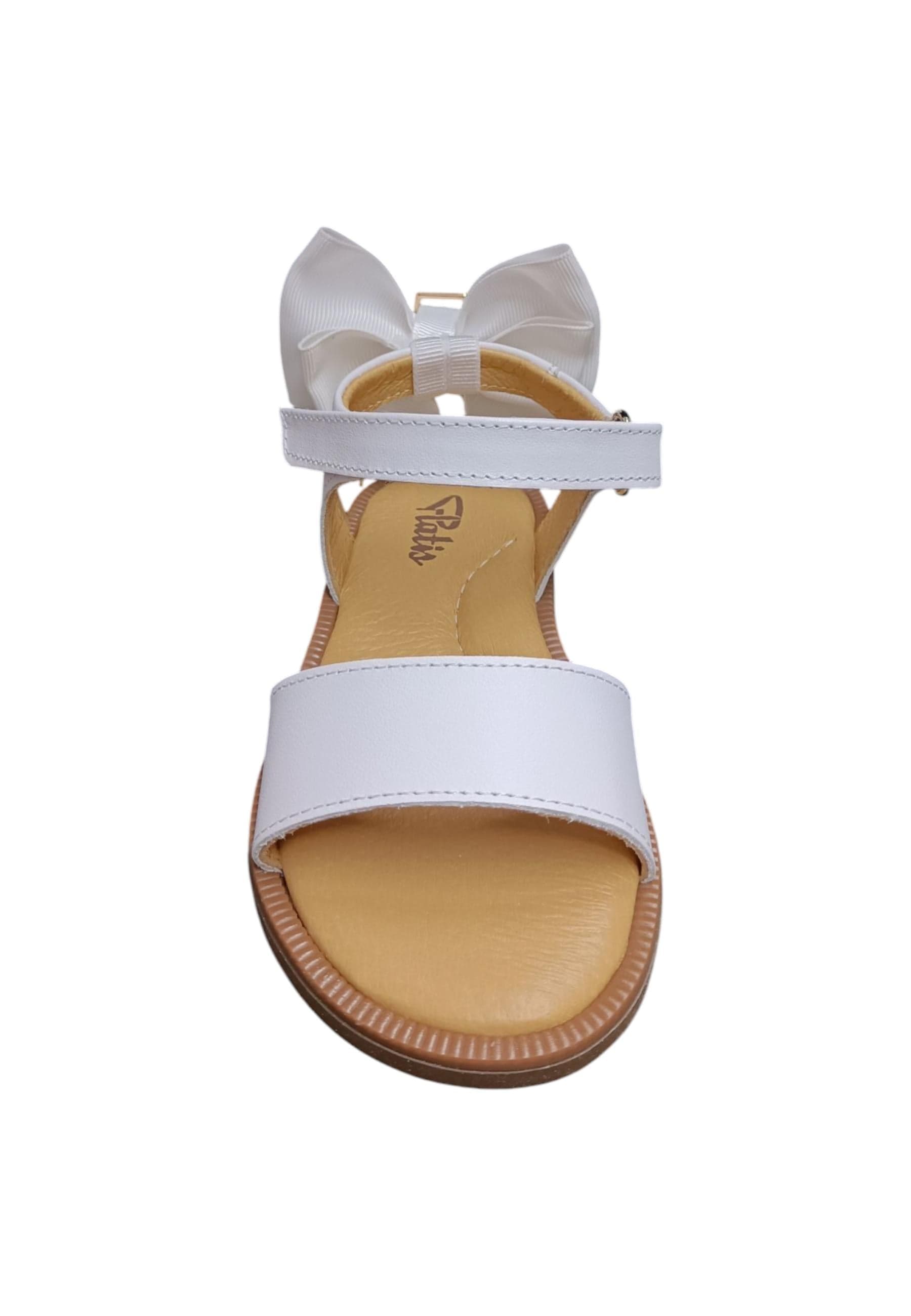 Sandalo bambina Platis Open Classic bianco pelle - Sandalo da passeggio con velcro in Sandali Scarpetteria Gica - Trani, commercioVirtuoso.it