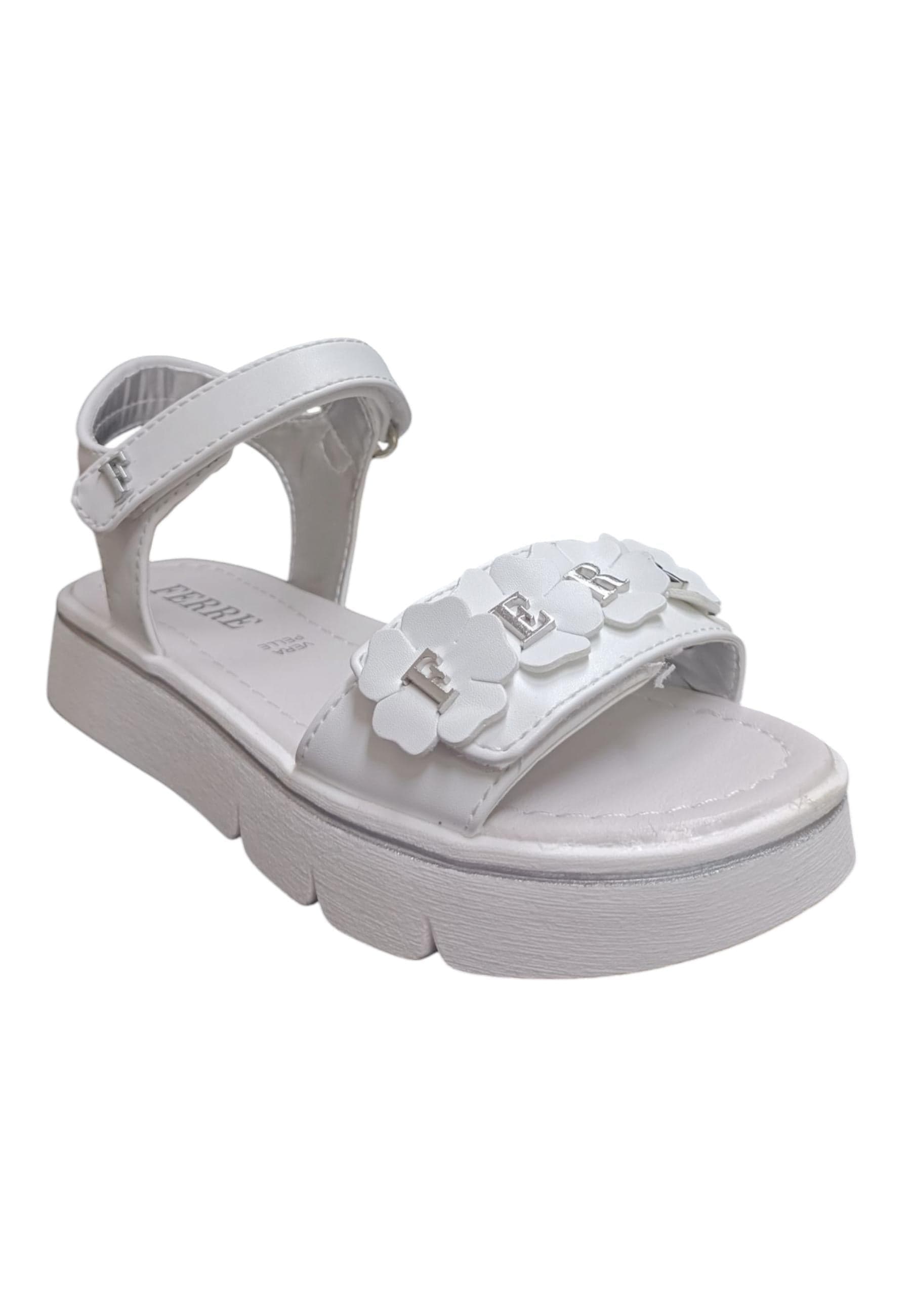 Sandalo bambina Ferrè Pam argento pelle sintetica - Sandalo da passeggio con velcro in Sandali Scarpetteria Gica - Trani, commercioVirtuoso.it