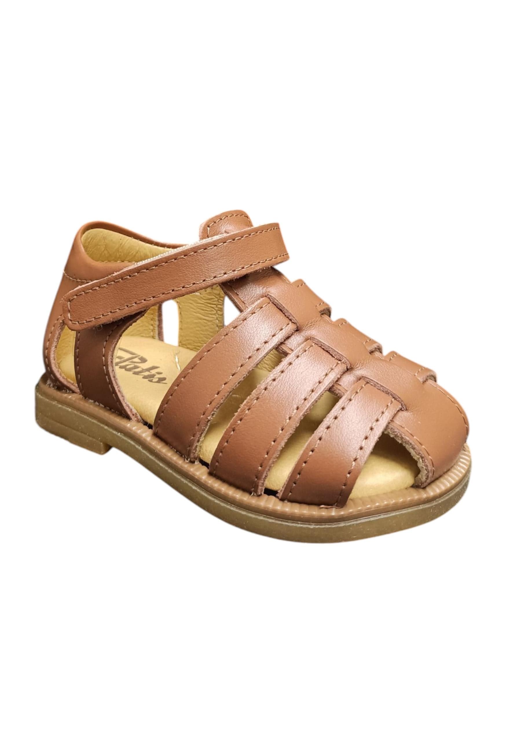 Scarpe occhi di bue-semiaperto Bambini platis open classic  cuoio velcro in Sandali Scarpetteria Gica - Trani, commercioVirtuoso.it