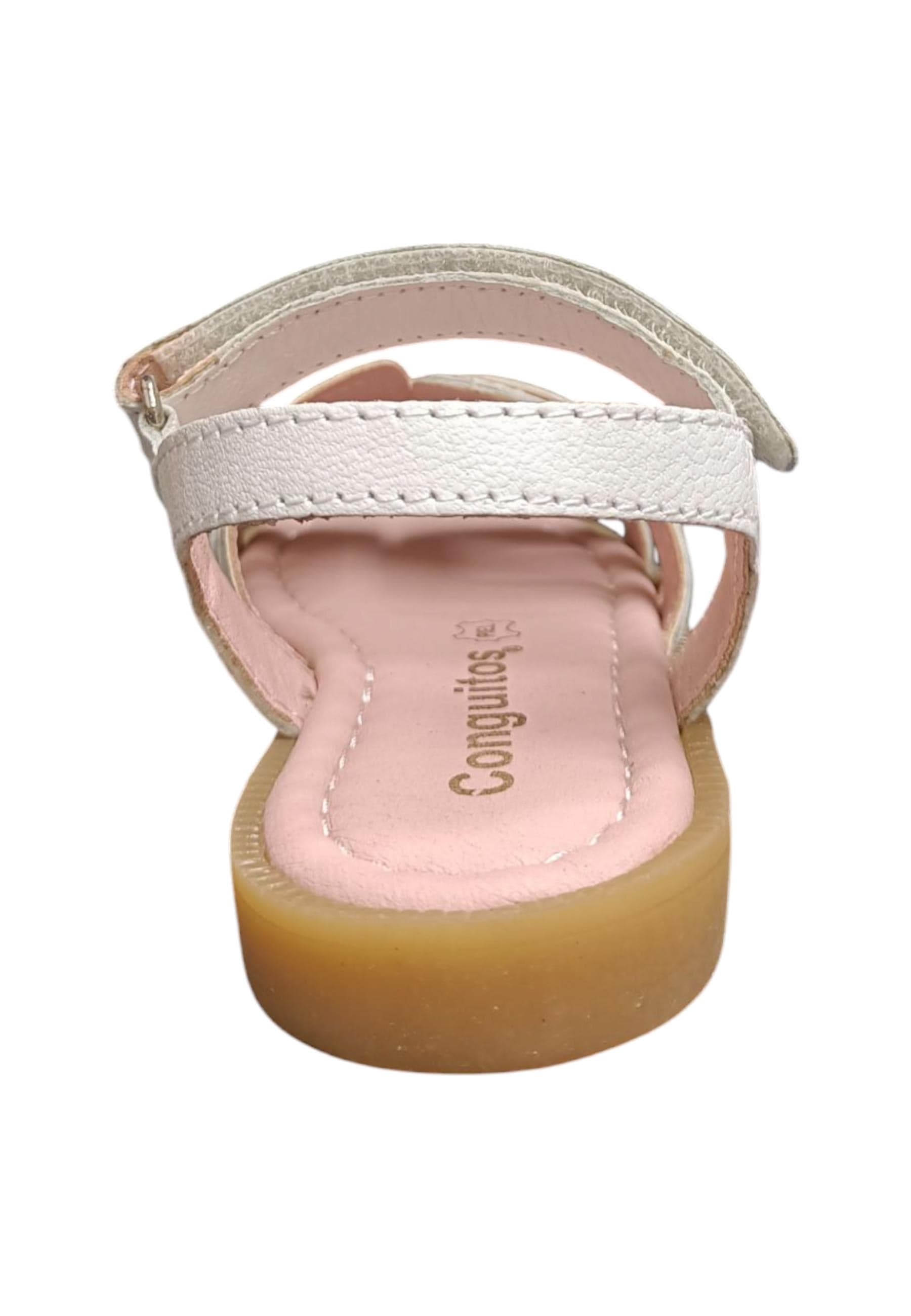 Sandali bambina Conguitos Rivets bianco argento pelle in Ballerine Scarpetteria Gica - Trani, commercioVirtuoso.it