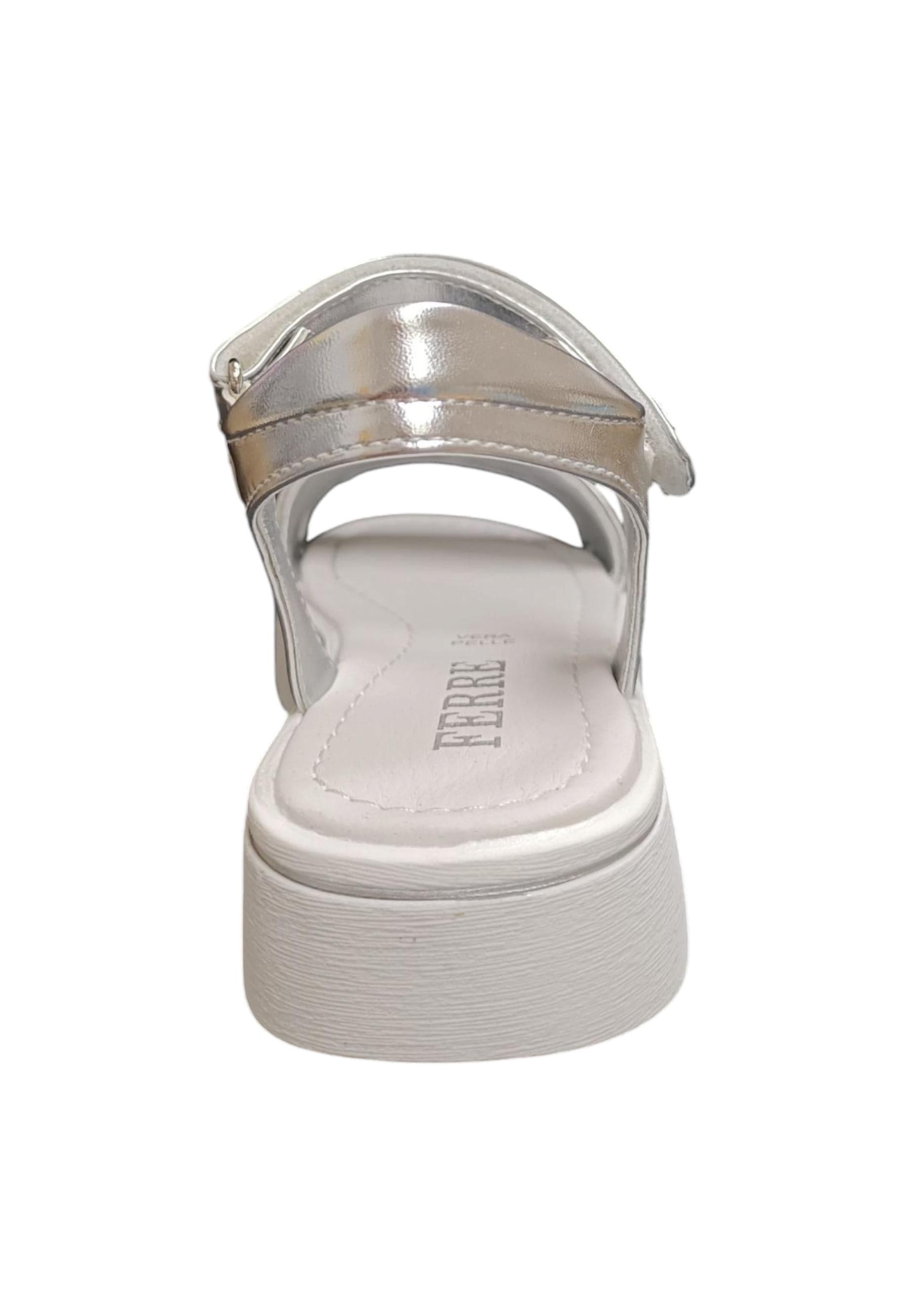 Sandalo bambina Ferrè Pam bianco pelle sintetica - Sandalo da passeggio con velcro in Sandali Scarpetteria Gica - Trani, commercioVirtuoso.it