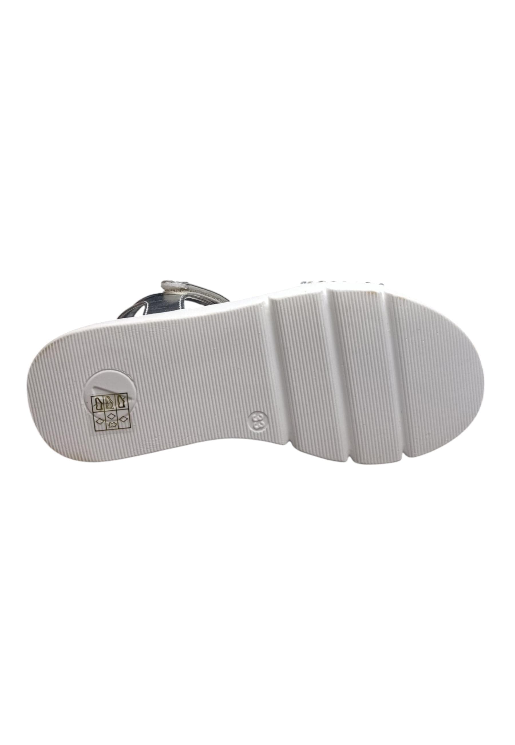 Sandalo bambina Ferrè Pam bianco pelle sintetica - Sandalo da passeggio con velcro in Sandali Scarpetteria Gica - Trani, commercioVirtuoso.it