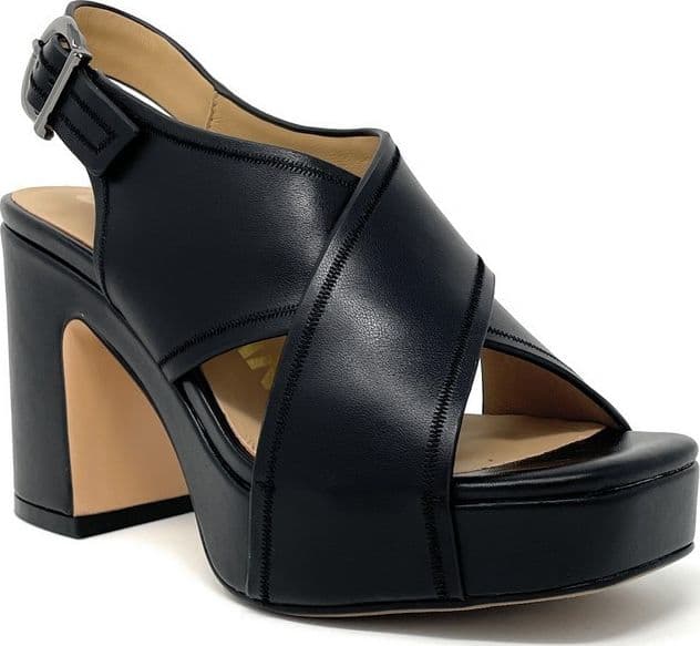 Janet & Janet sandali donna con tacco in pelle black J 290 - 2