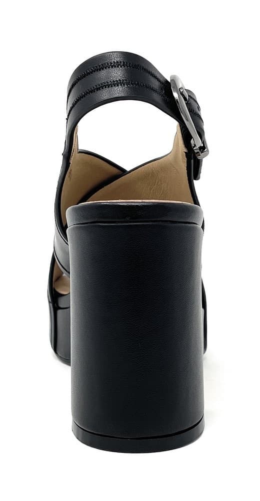 Janet & Janet sandali donna con tacco in pelle black J 290 - 4
