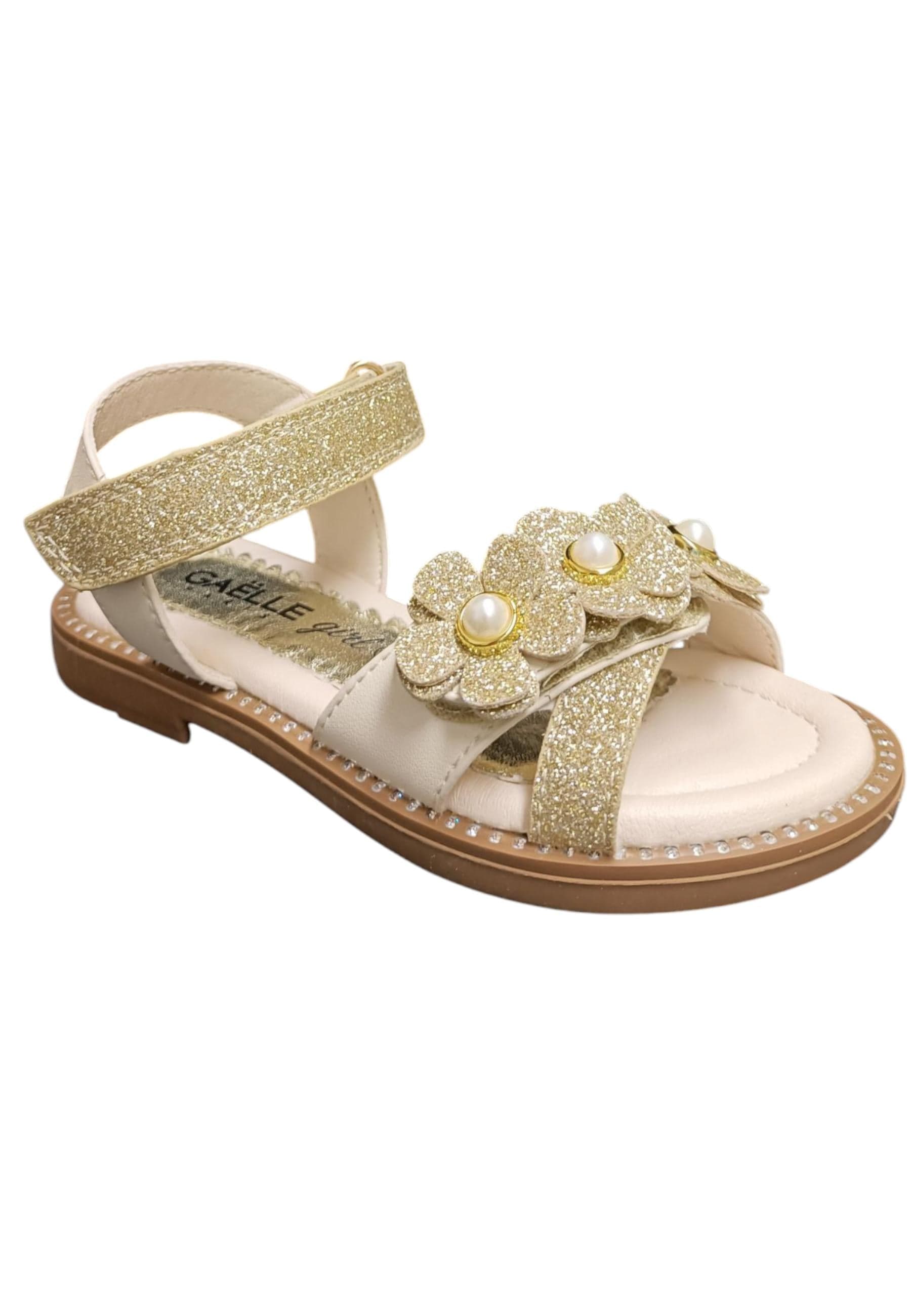 Sandali bambina Gaelle Queen platino pelle glitter in Ballerine Scarpetteria Gica - Trani, commercioVirtuoso.it