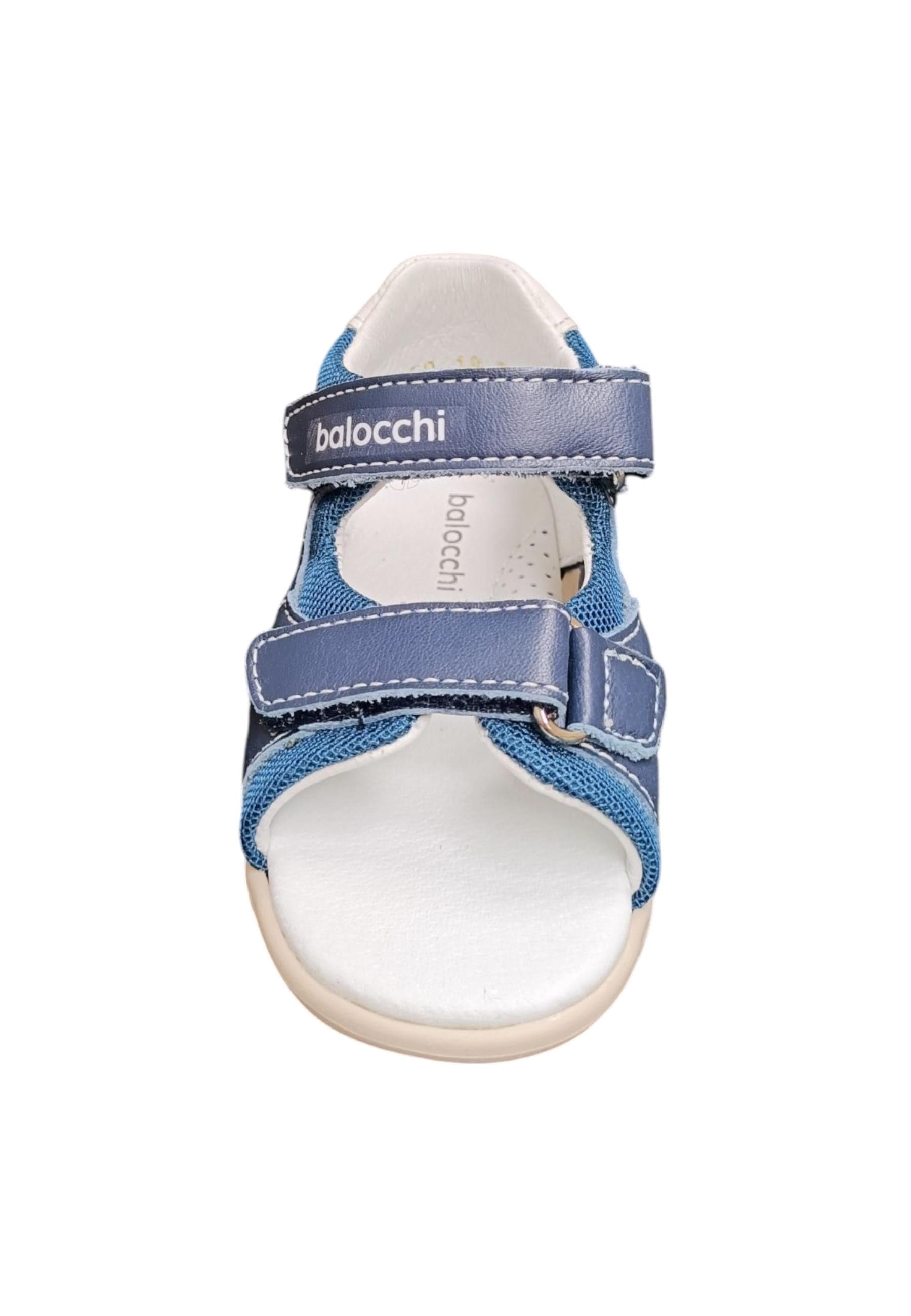 Sandalo bambino Balocchi Over blue-bianco pelle - Primi passi tallonato con velcro in Ballerine Scarpetteria Gica - Trani, commercioVirtuoso.it