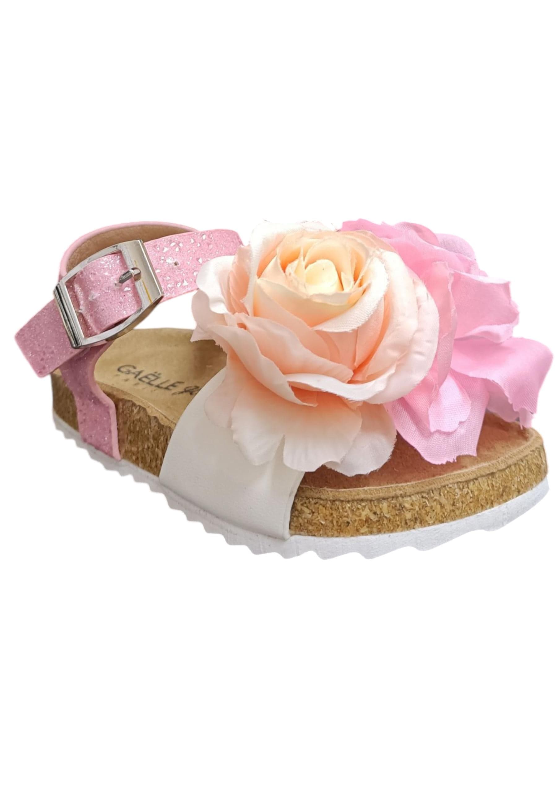 Sandali bambina Gaelle Birk rosa bianco pelle glitter in Ballerine Scarpetteria Gica - Trani, commercioVirtuoso.it