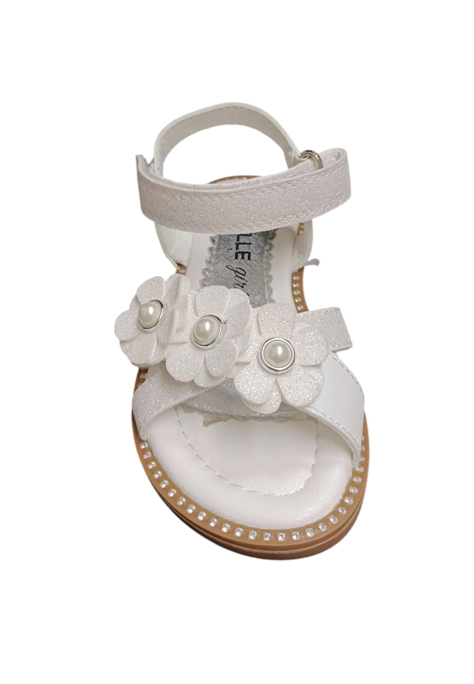 Sandali bambina Gaelle Queen bianco pelle glitter in Ballerine Scarpetteria Gica - Trani, commercioVirtuoso.it