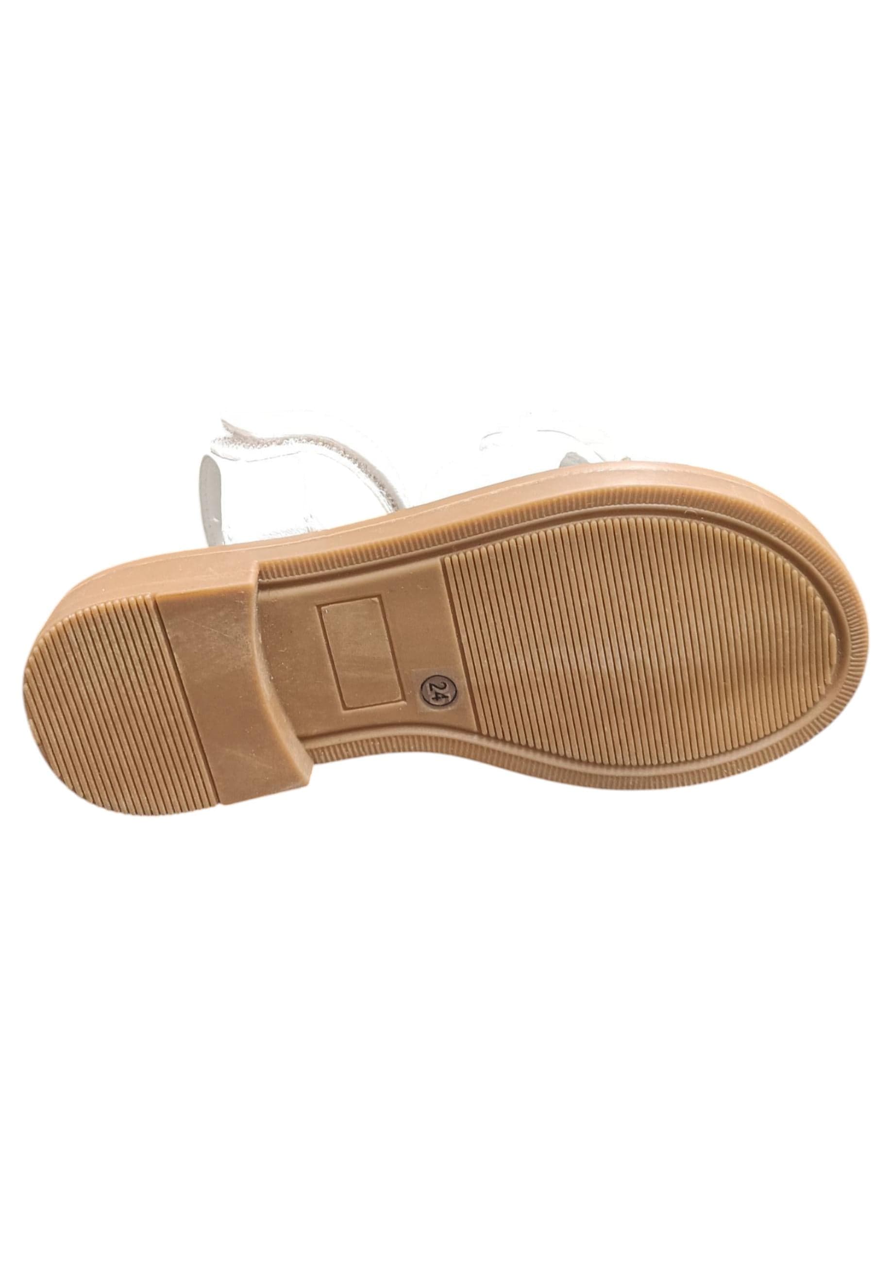 Sandali bambina Gaelle Queen bianco pelle glitter - 5
