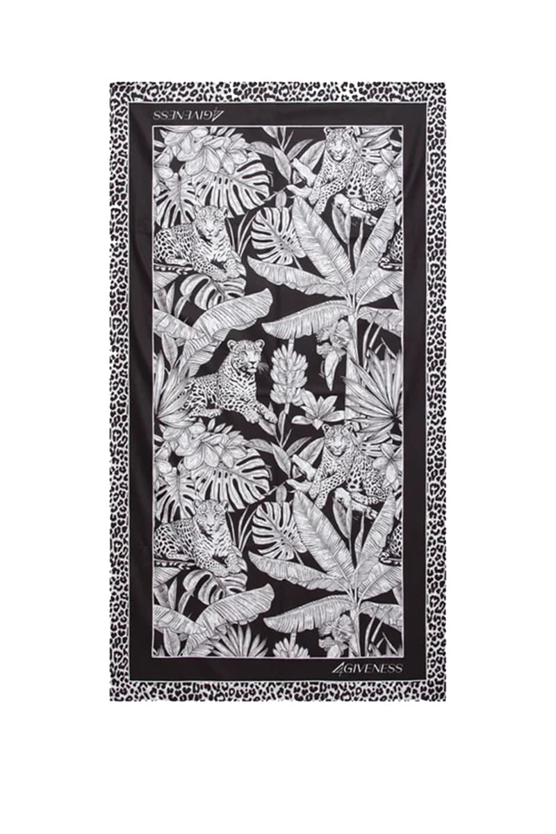 4GIVENESS | Telo mare microfibra Black&amp;White - 2