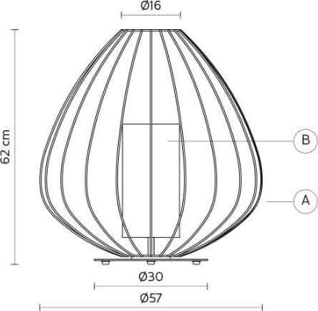 Lampada da terra/ tavolo Karman Cell (Altezza 62 cm) - 4