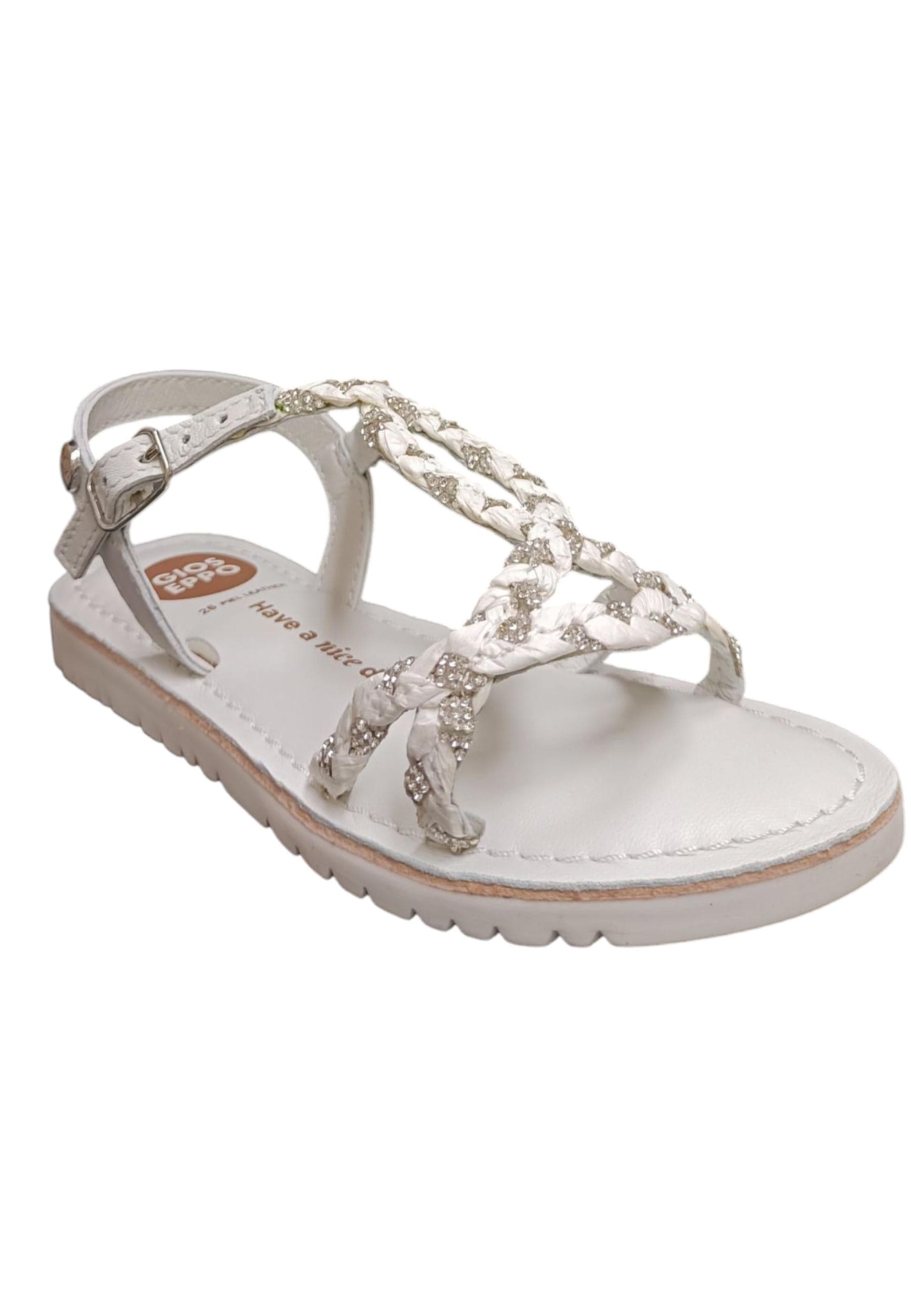 Sandalo bambina Gioseppo Wenham bianco pelle fibbia comfort elegance in Ballerine Scarpetteria Gica - Trani, commercioVirtuoso.it
