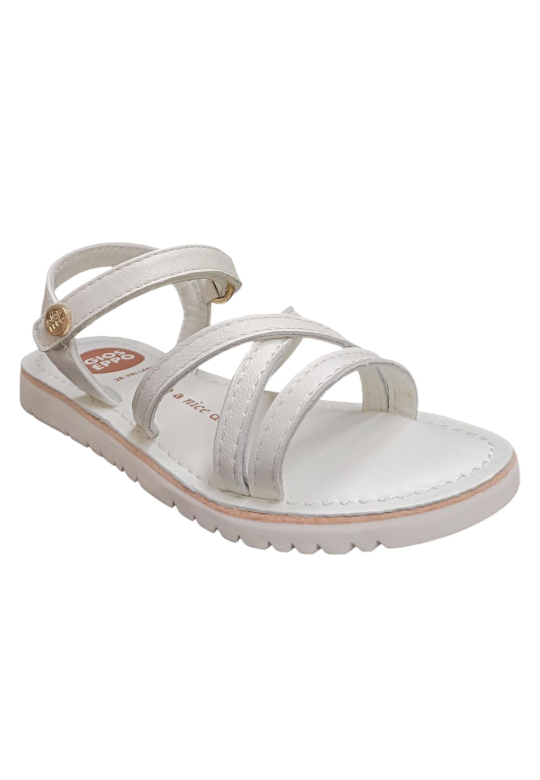 Sandalo bambina Gioseppo Tolland bianco pelle velcro comfort elegance in Ballerine Scarpetteria Gica - Trani, commercioVirtuoso.it